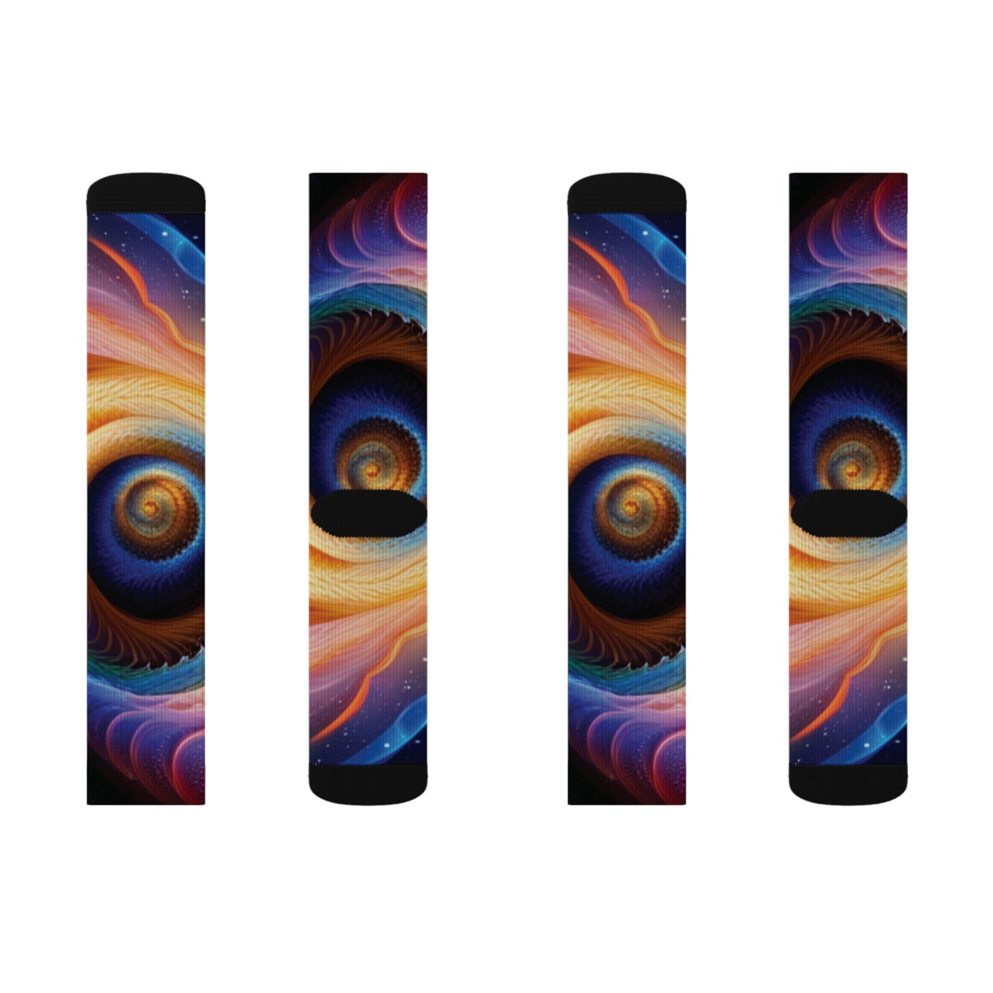 "Cosmic Spiral" Sublimation Socks