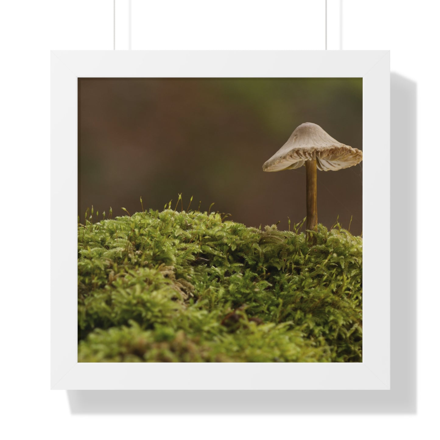 "Mushroom on Mossy Mound" Framed Vertical Poster