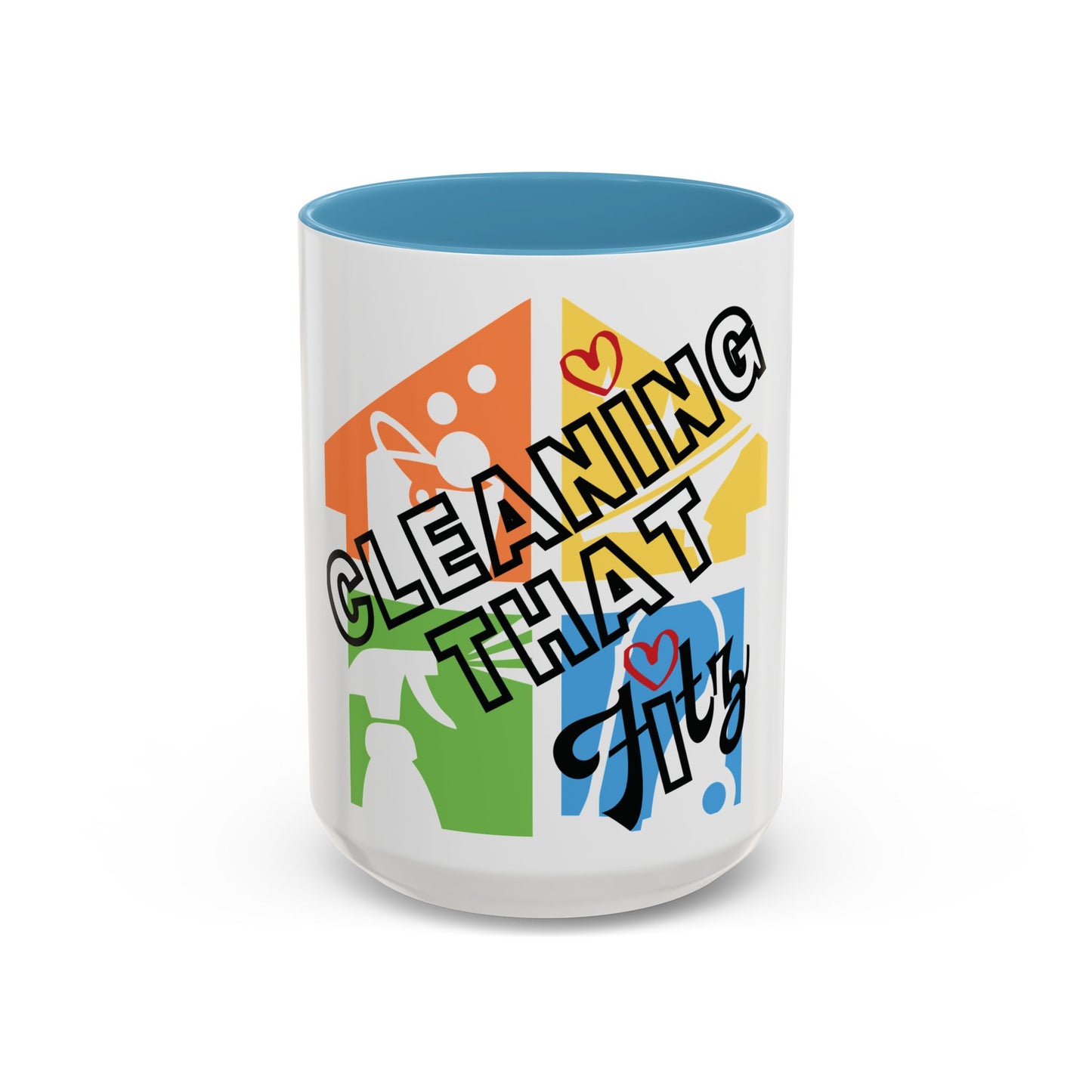 "Cleaning That Fitz" Logo Accent Coffee Mug (11, 15oz)