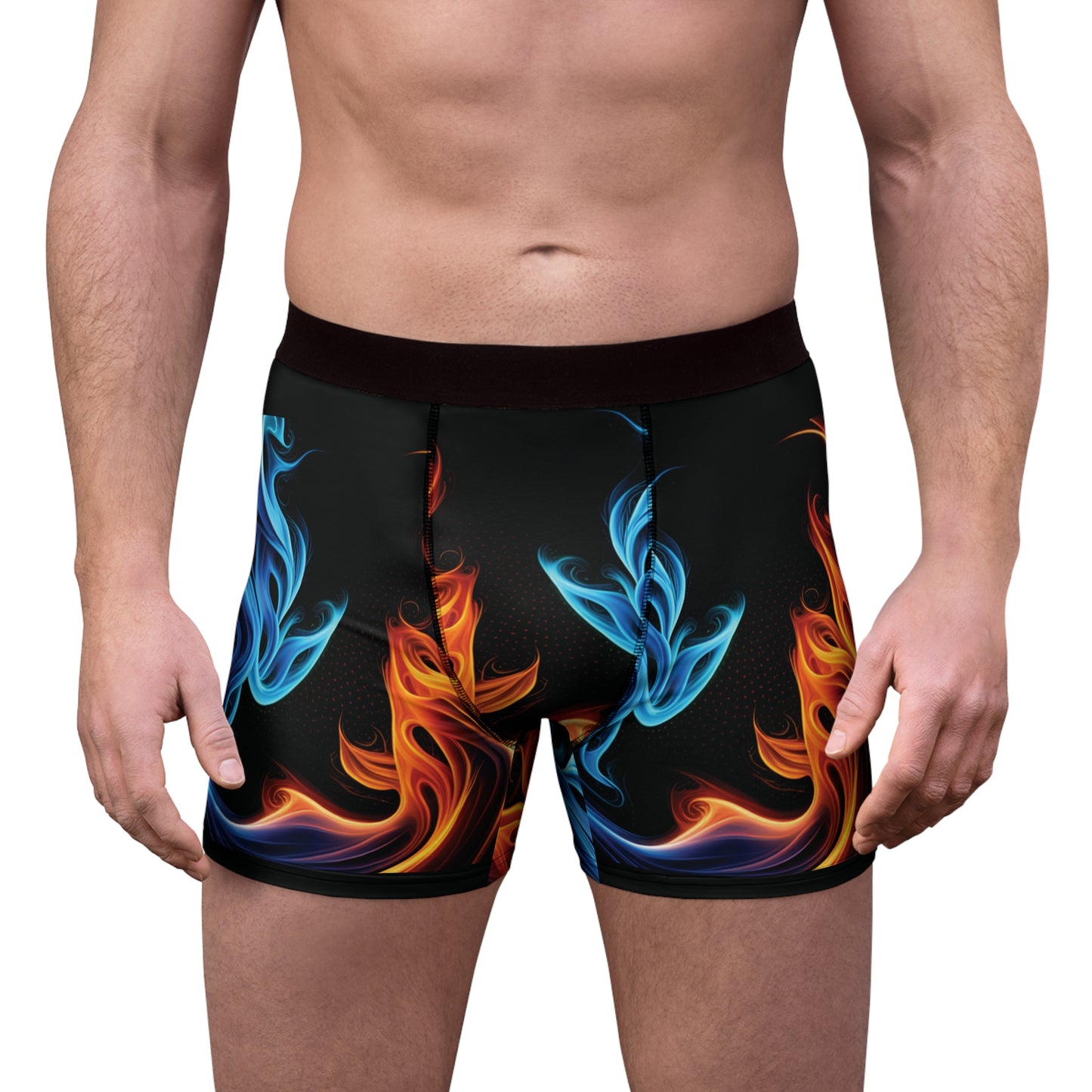 "Dancing Flames" Men's Boxer Briefs (AOP)