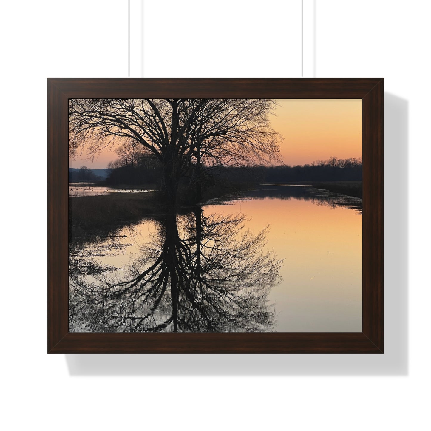 “Reflection At Sunset” Framed Poster