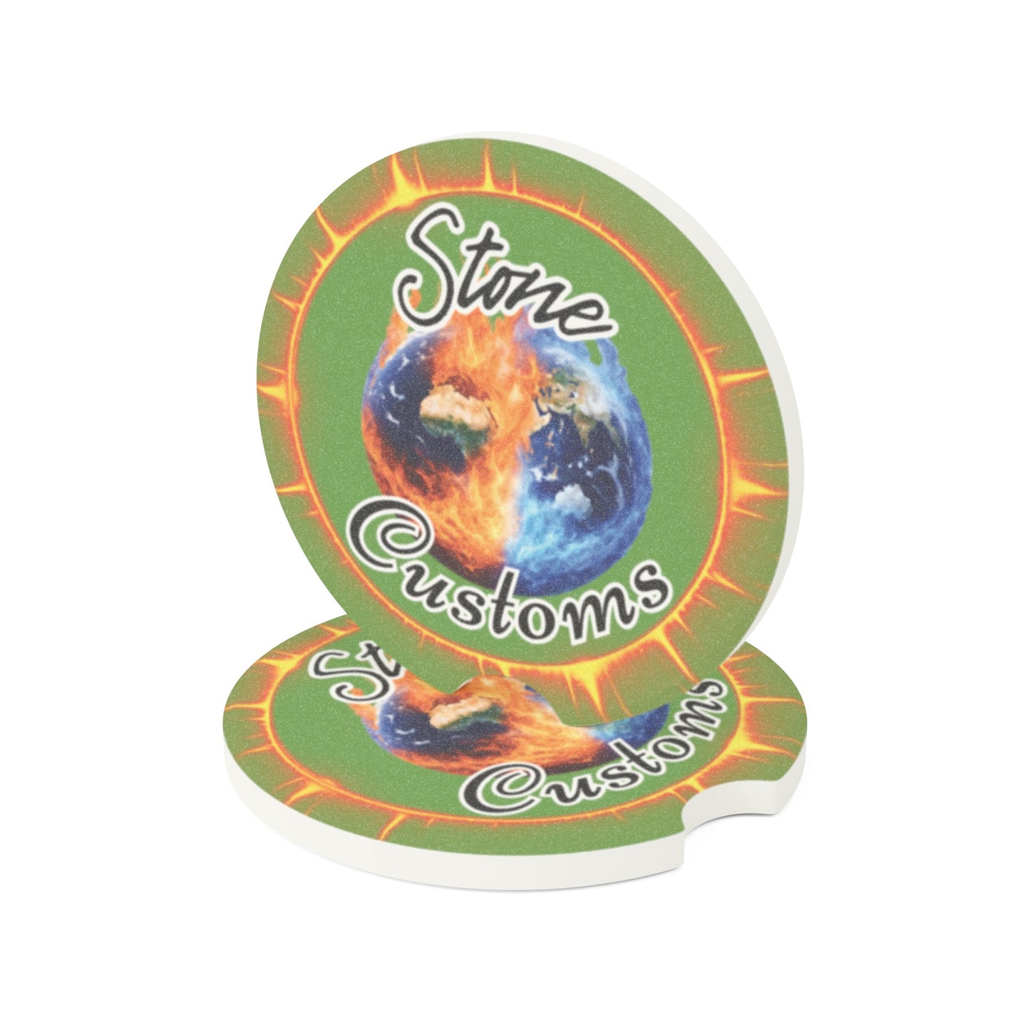 "Stone Customs" Soapstone Car Coaster (Green)