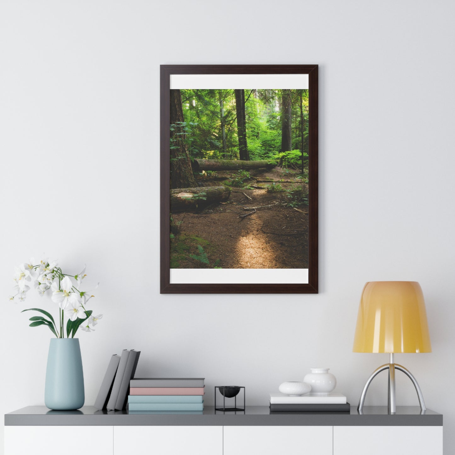 "Fallen Tree" Framed Vertical Poster