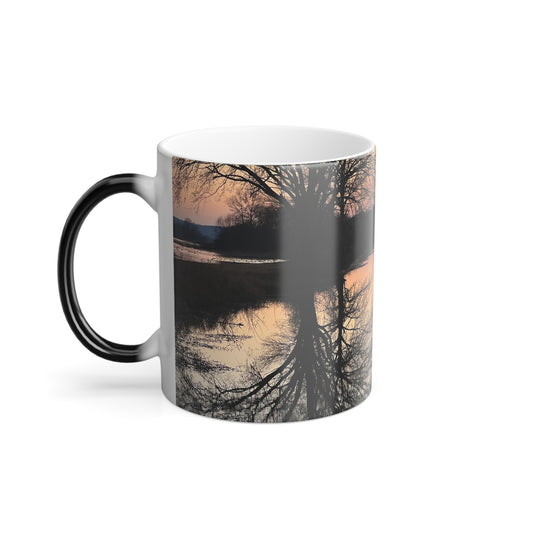 “Reflection At Sunset” Color Morphing Mug, 11oz