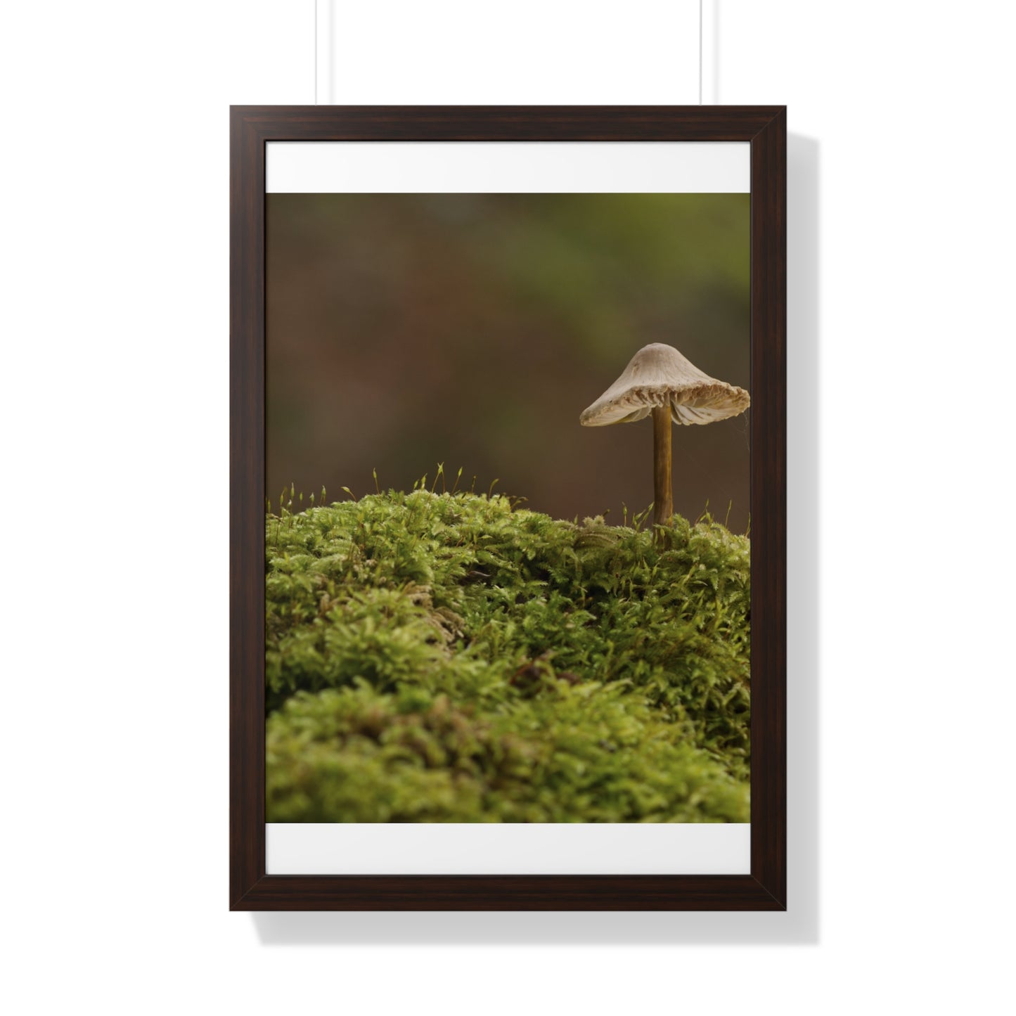 "Mushroom on Mossy Mound" Framed Vertical Poster