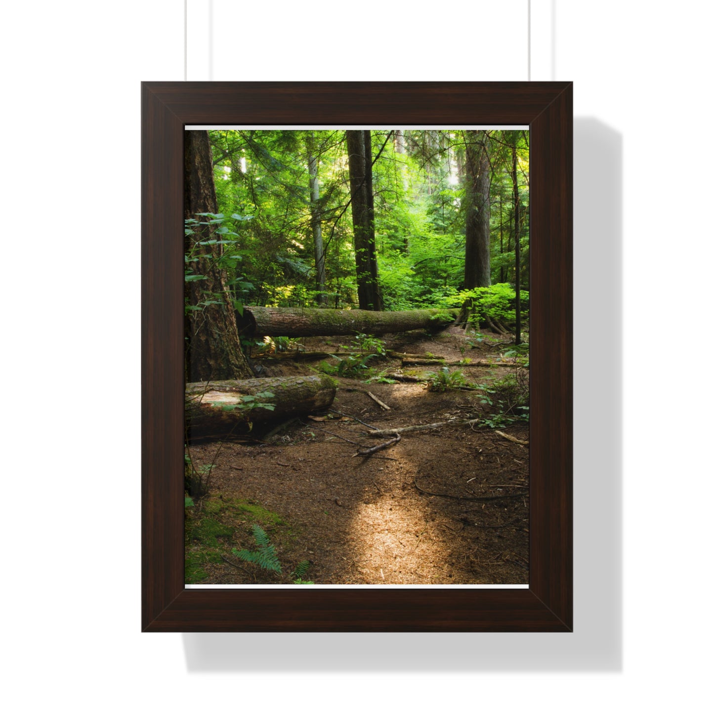 "Fallen Tree" Framed Vertical Poster