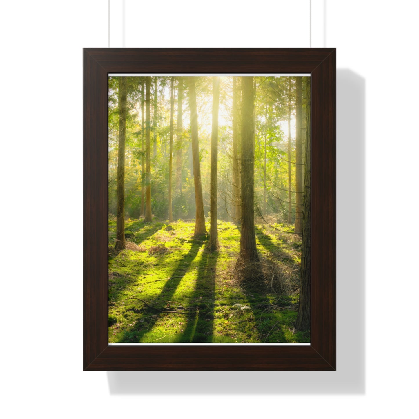 "Mossy Woodland" Framed Vertical Poster