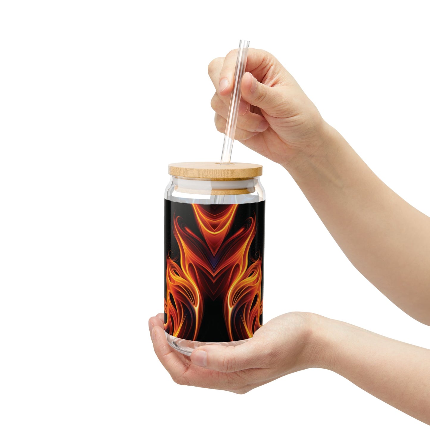 "Dancing Flames" Sipper Glass, 16oz