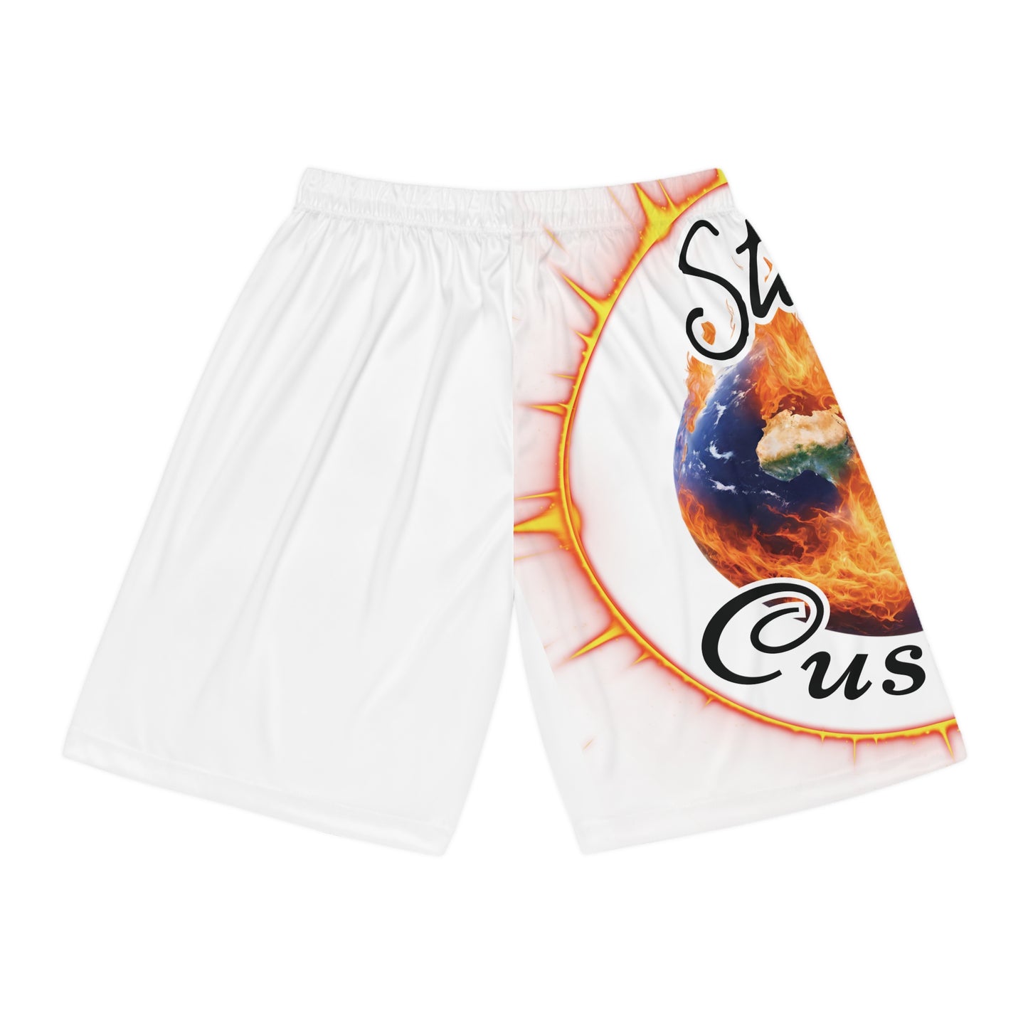 "Stone Customs" Right Leg Basketball Shorts (AOP)