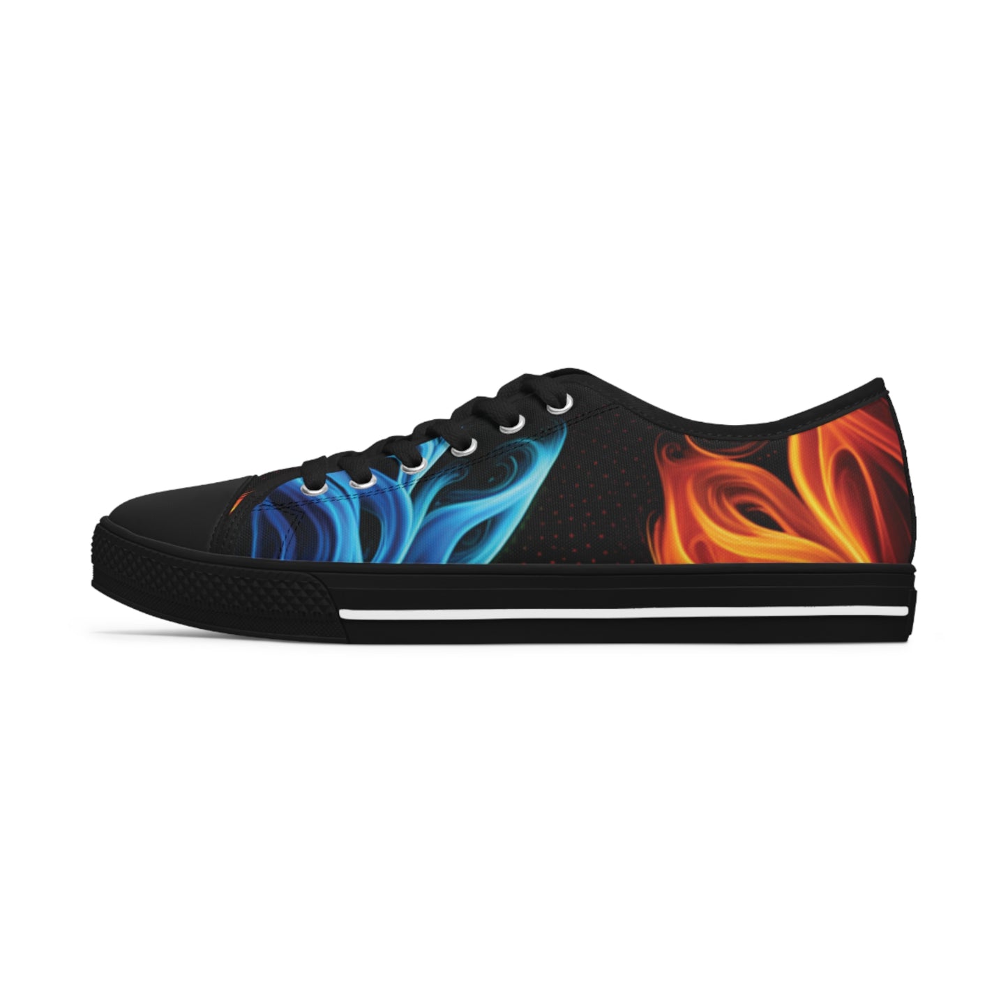 "Dancing Flames" Women's Low Top Sneakers