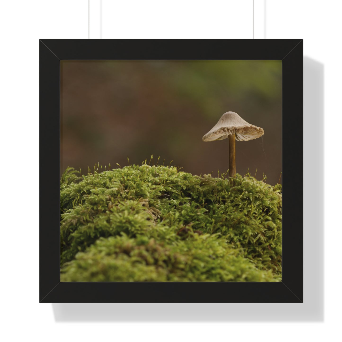 "Mushroom on Mossy Mound" Framed Horizontal Poster