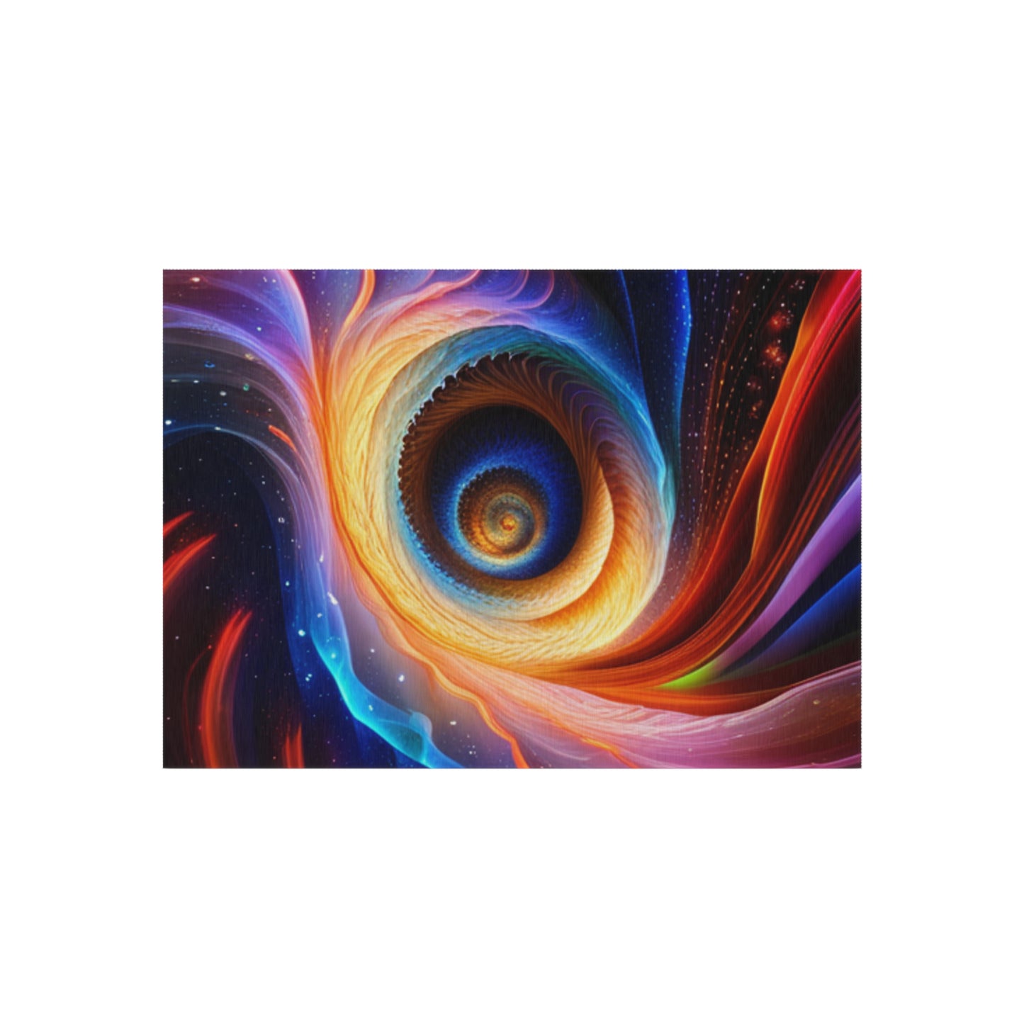 "Cosmic Spiral" Outdoor Rug