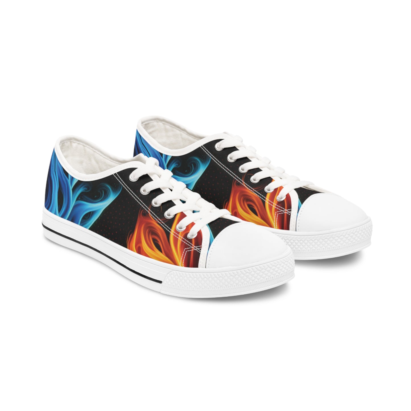 "Dancing Flames" Women's Low Top Sneakers