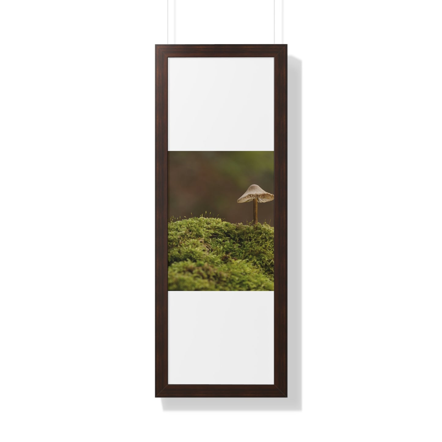 "Mushroom on Mossy Mound" Framed Vertical Poster