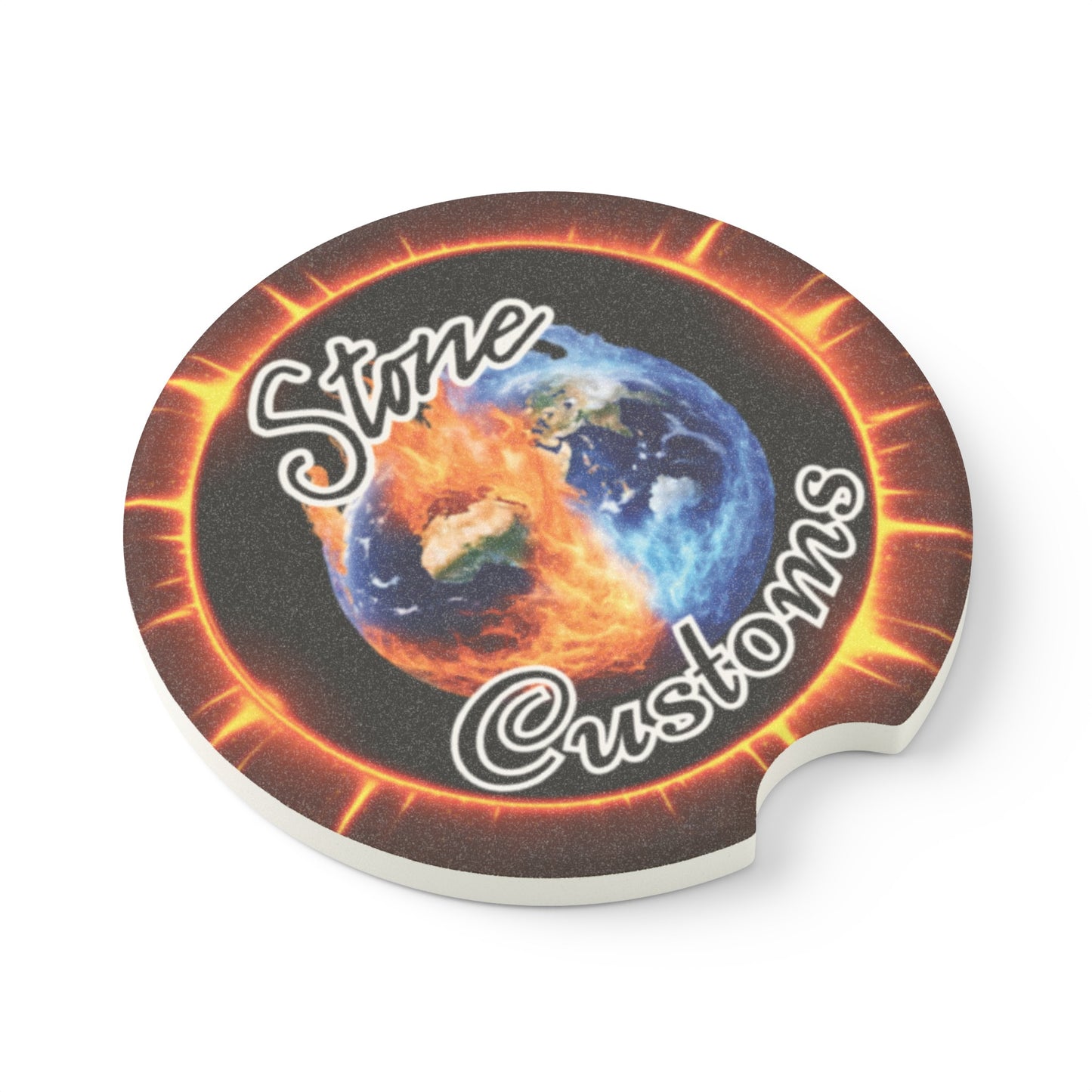 "Stone Customs" Soapstone Car Coaster (Black)