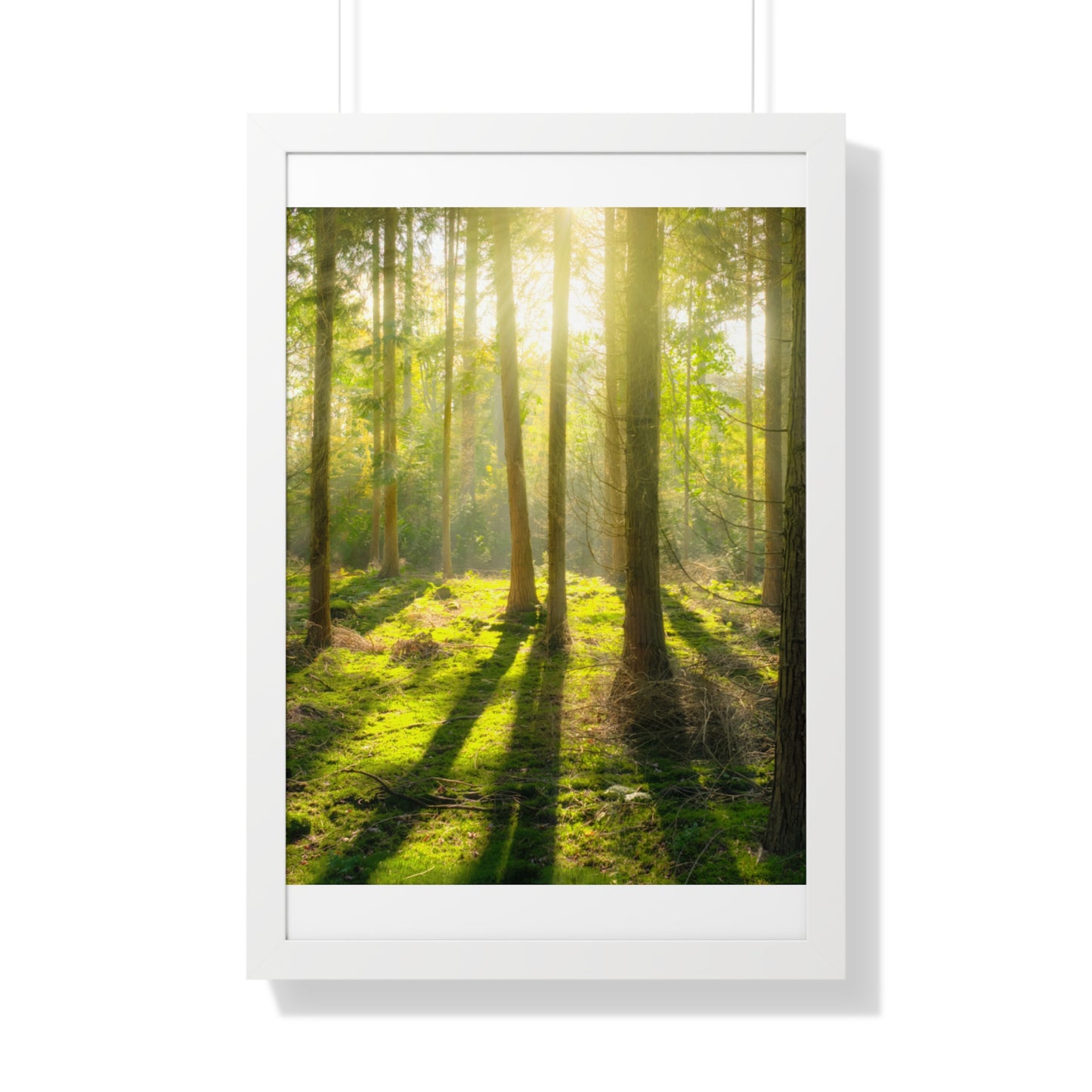 "Mossy Woodland" Framed Vertical Poster