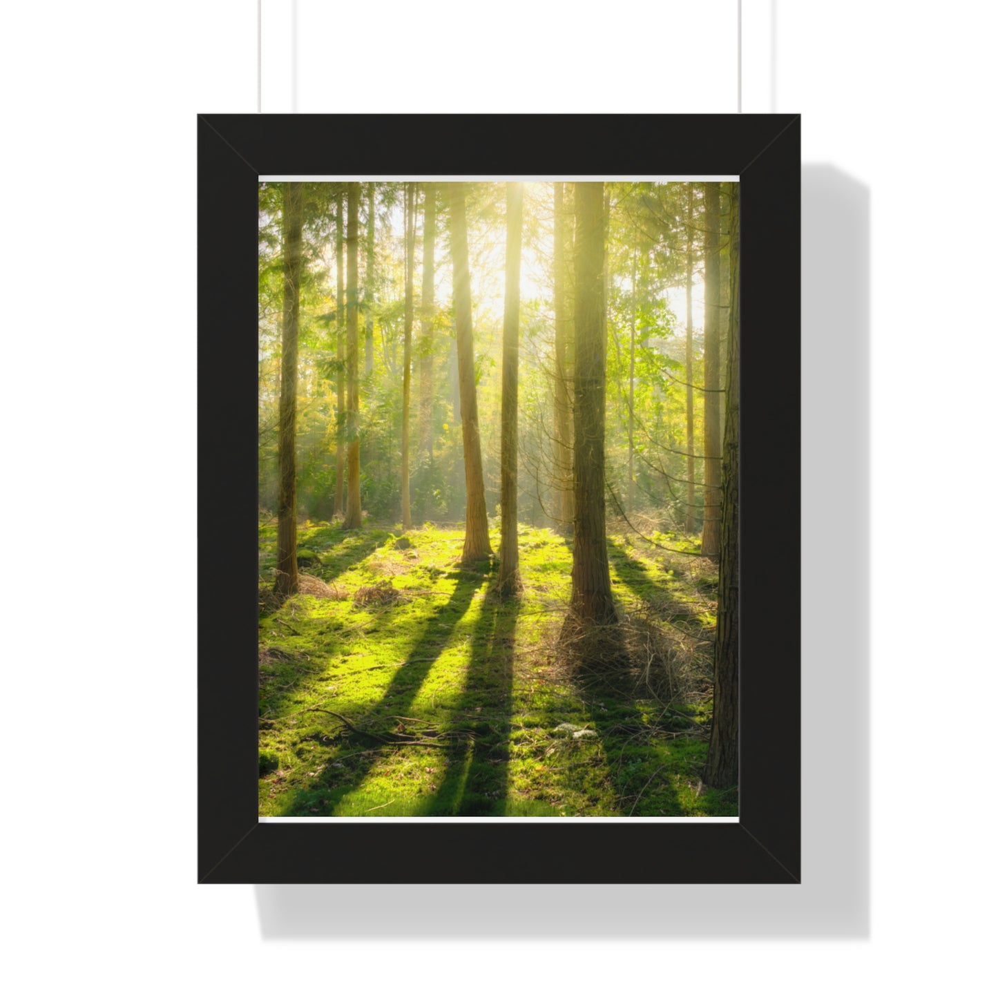 "Mossy Woodland" Framed Vertical Poster