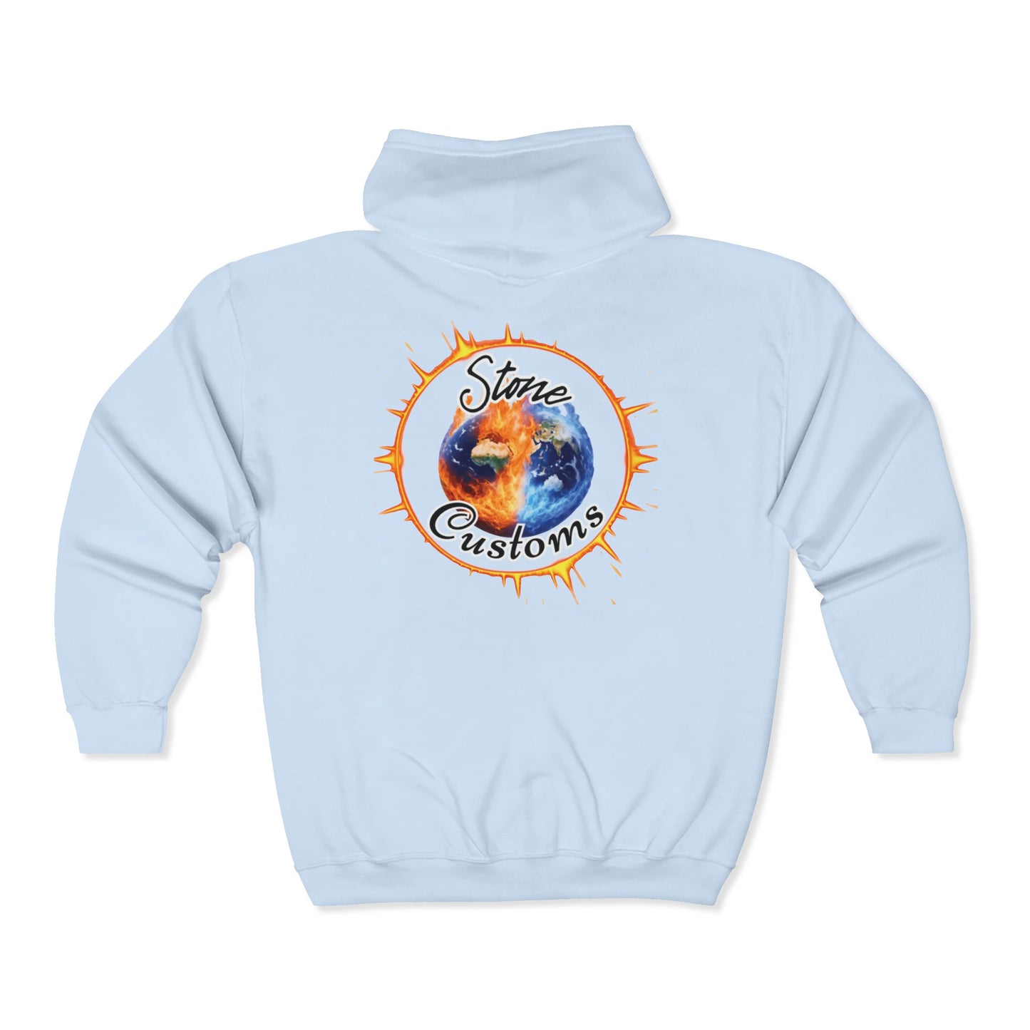 "Stone Customs" Logo on back - Unisex Heavy Blend™ Full Zip Hooded Sweatshirt