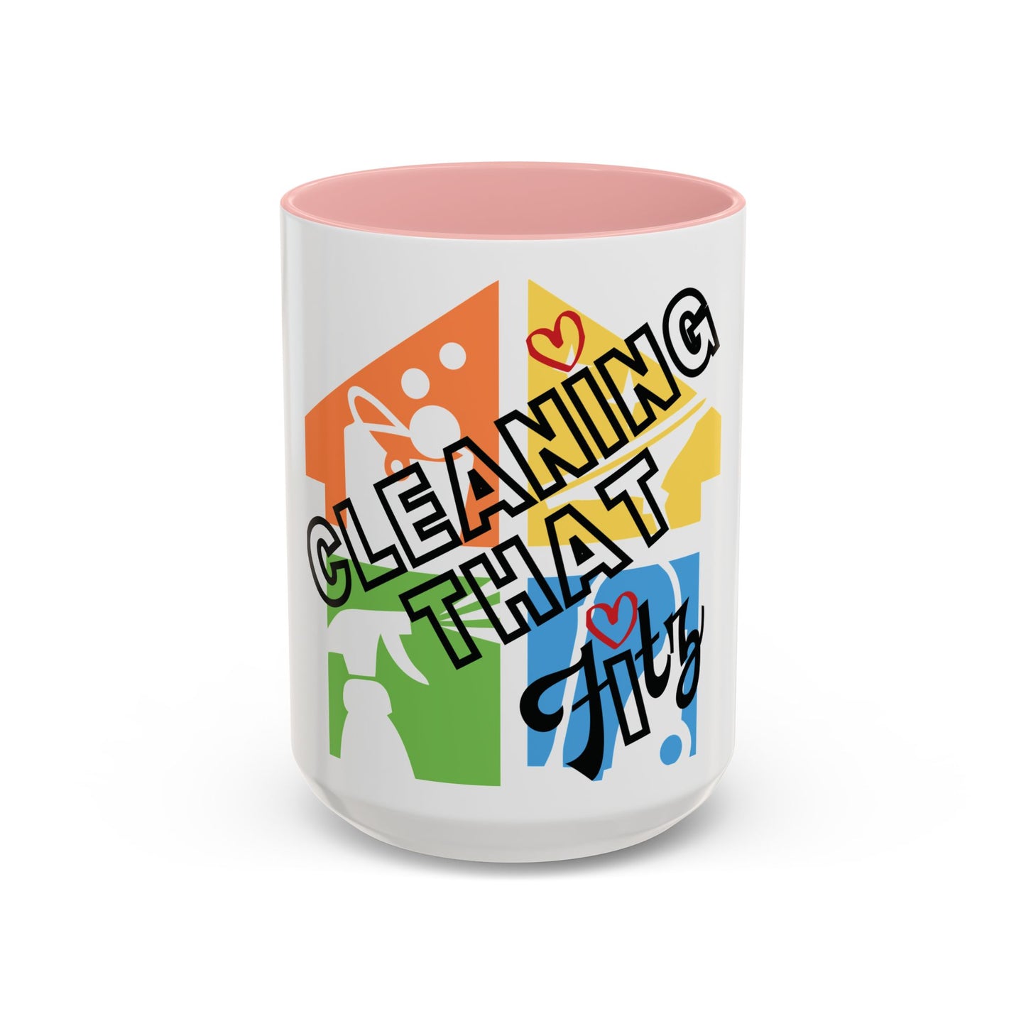 "Cleaning That Fitz" Logo Accent Coffee Mug (11, 15oz)