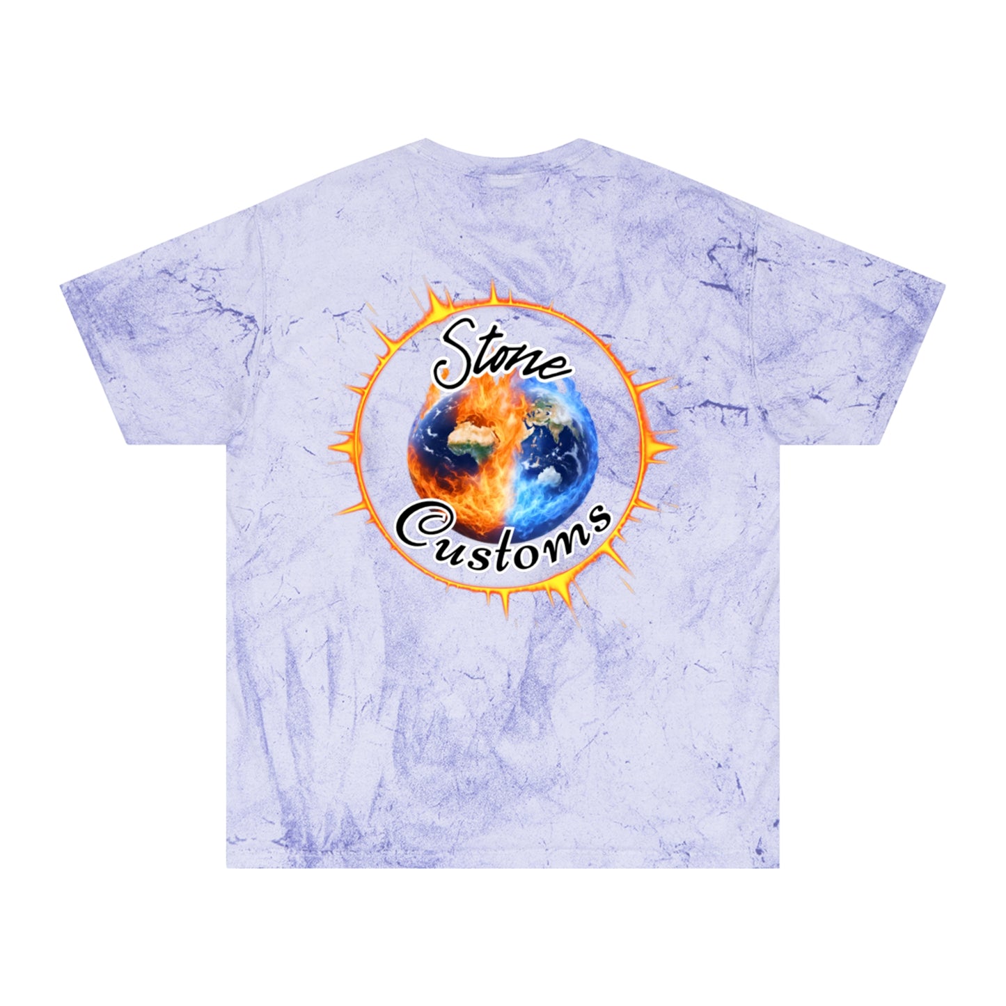 "Stone Customs" Logo on back Unisex Color Blast T-Shirt
