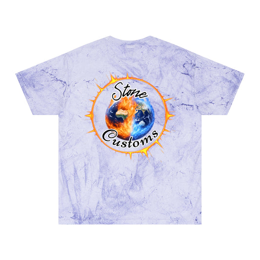 "Stone Customs" Logo on back Unisex Color Blast T-Shirt