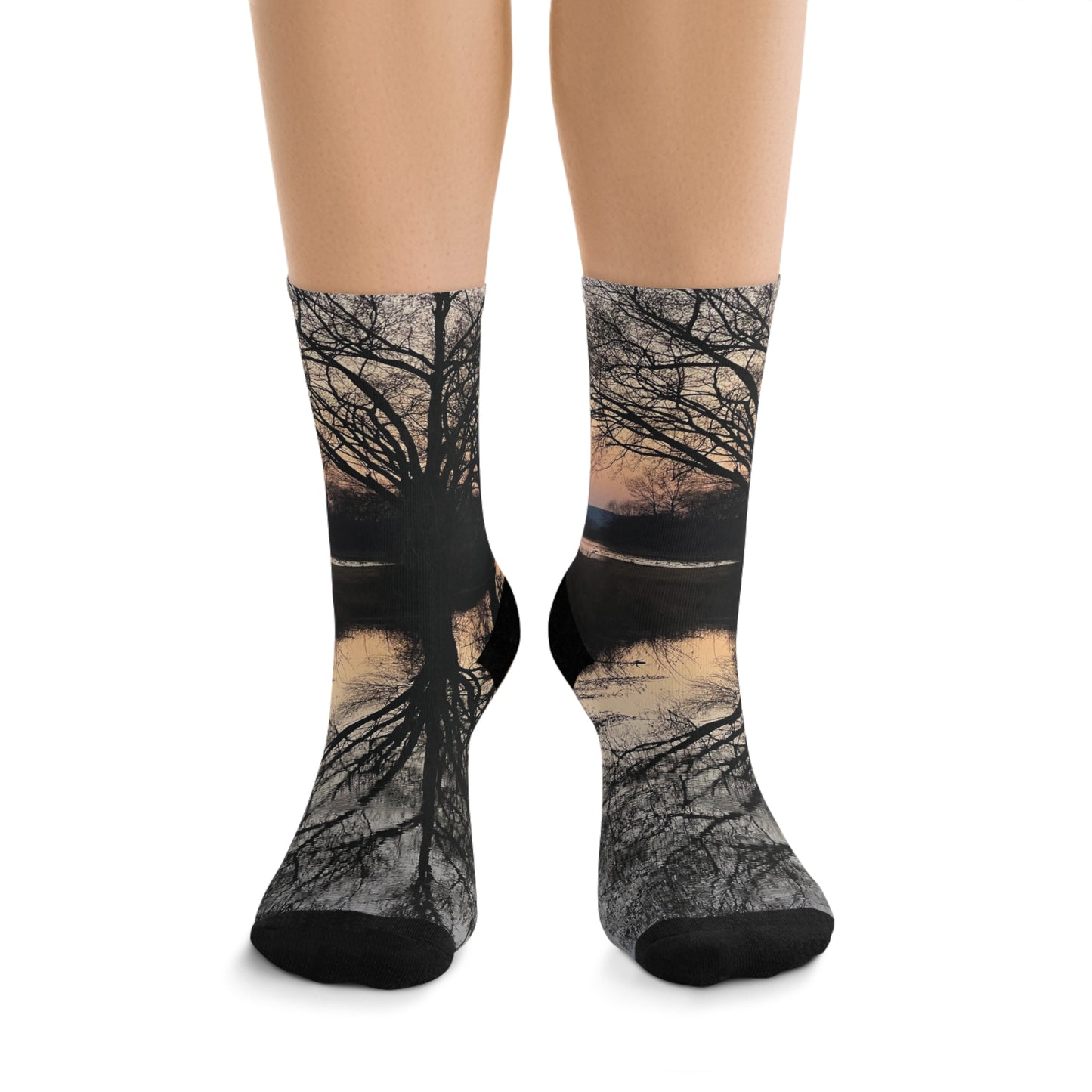 “Reflection At Sunset” Recycled Poly Socks