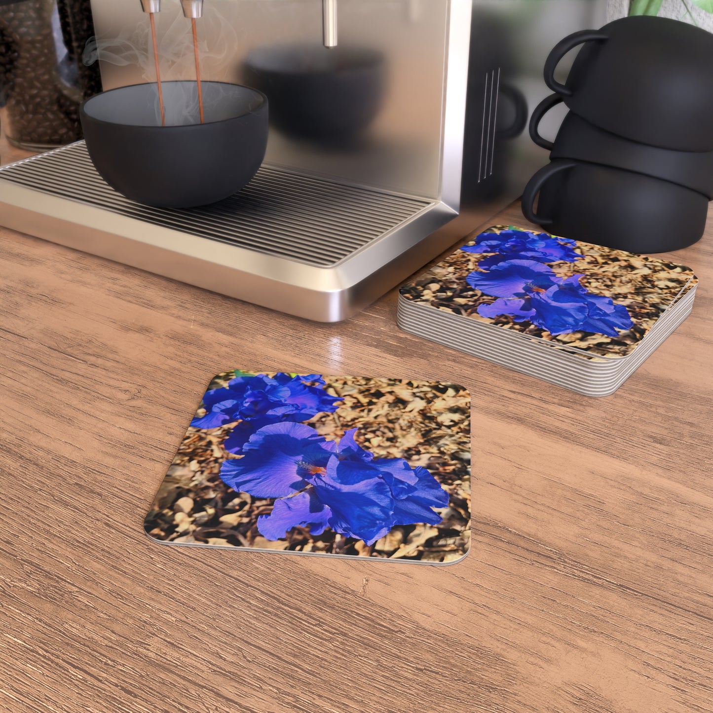 "Blue Flowers" Coasters (50, 100 pcs)