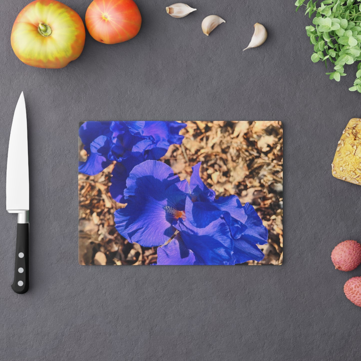 "Blue Flowers" Cutting Board