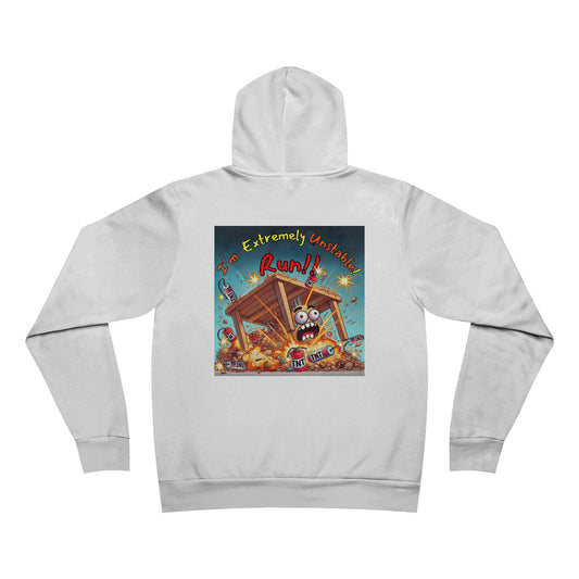 Unisex retro art Hoodie - “I'm Extremely Unstable r Run” on back