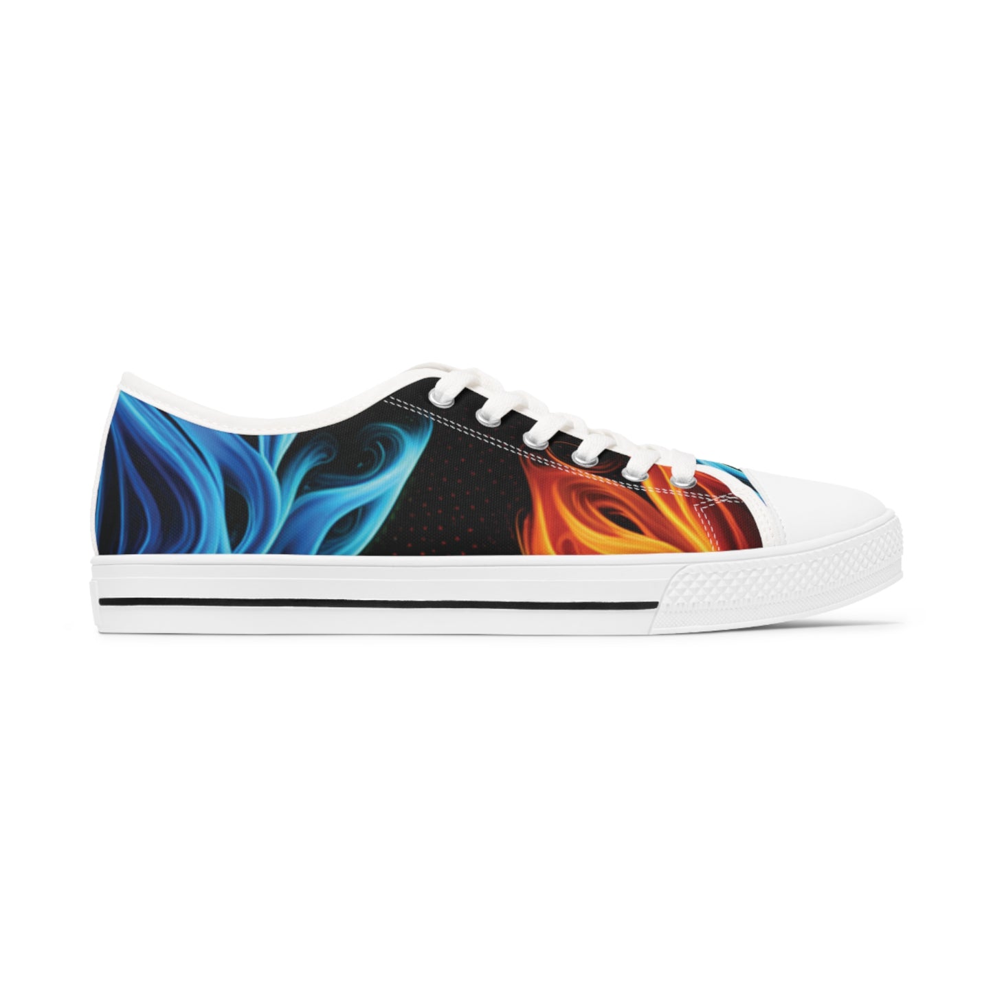 "Dancing Flames" Women's Low Top Sneakers