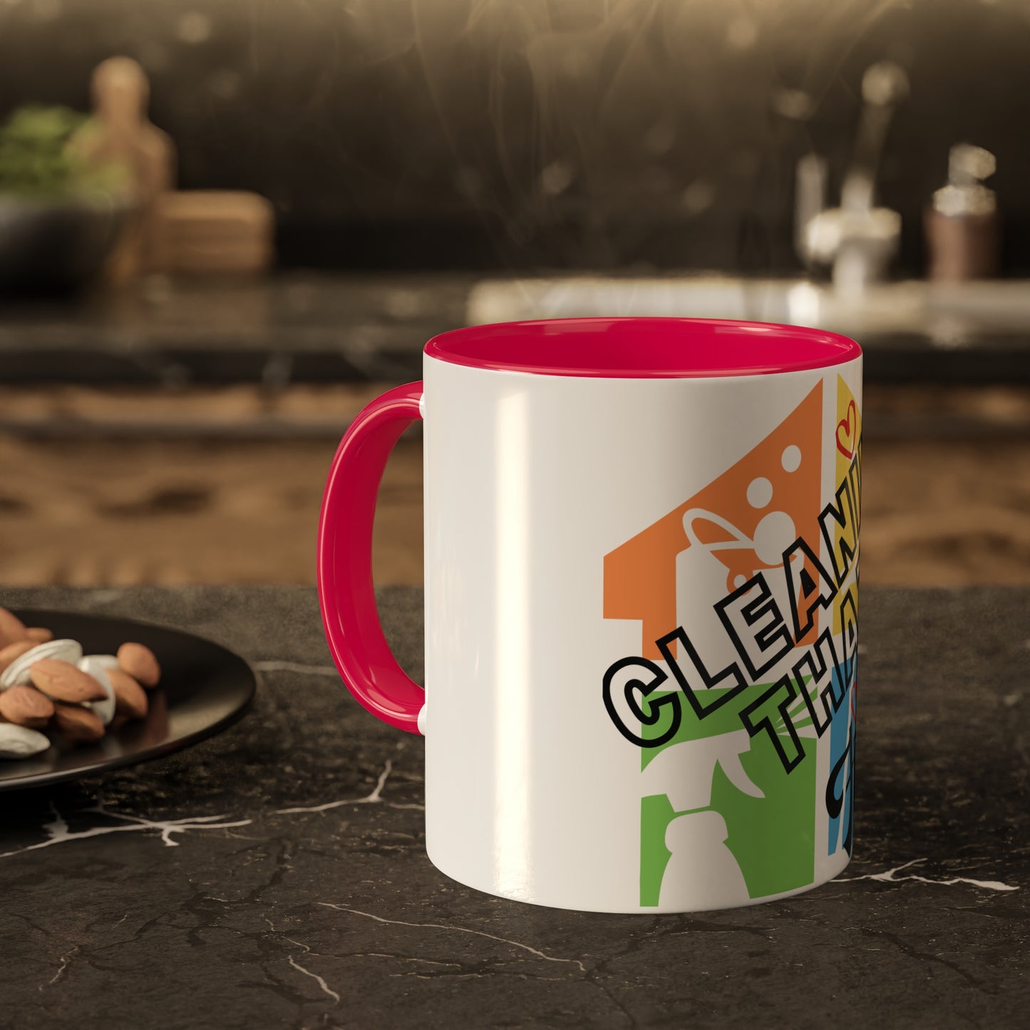 "Cleaning That Fitz" Logo Colorful Mugs, 11oz