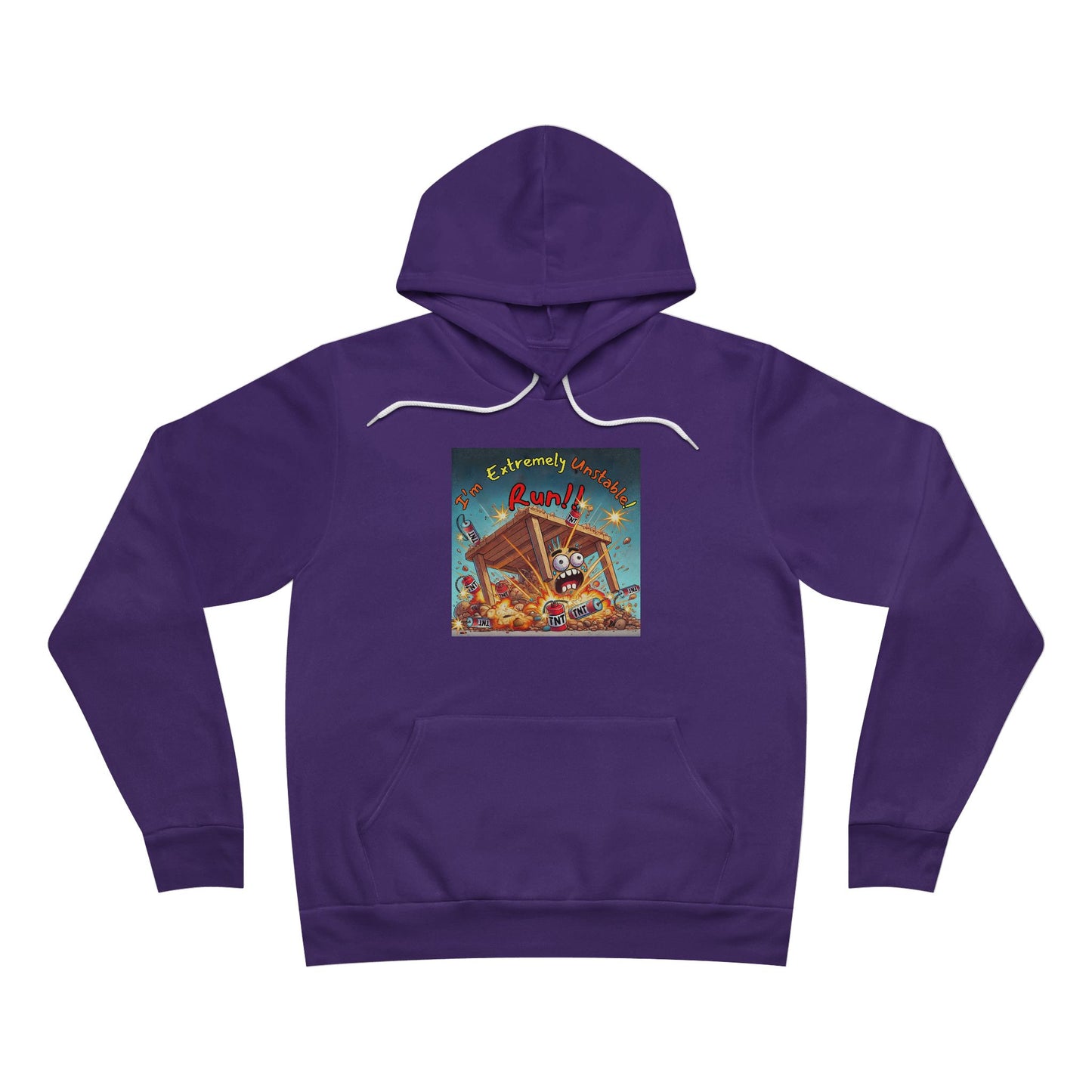 Unisex retro art Hoodie - “I'm Extremely Unstable Run” with “Stone Customs” logo on back