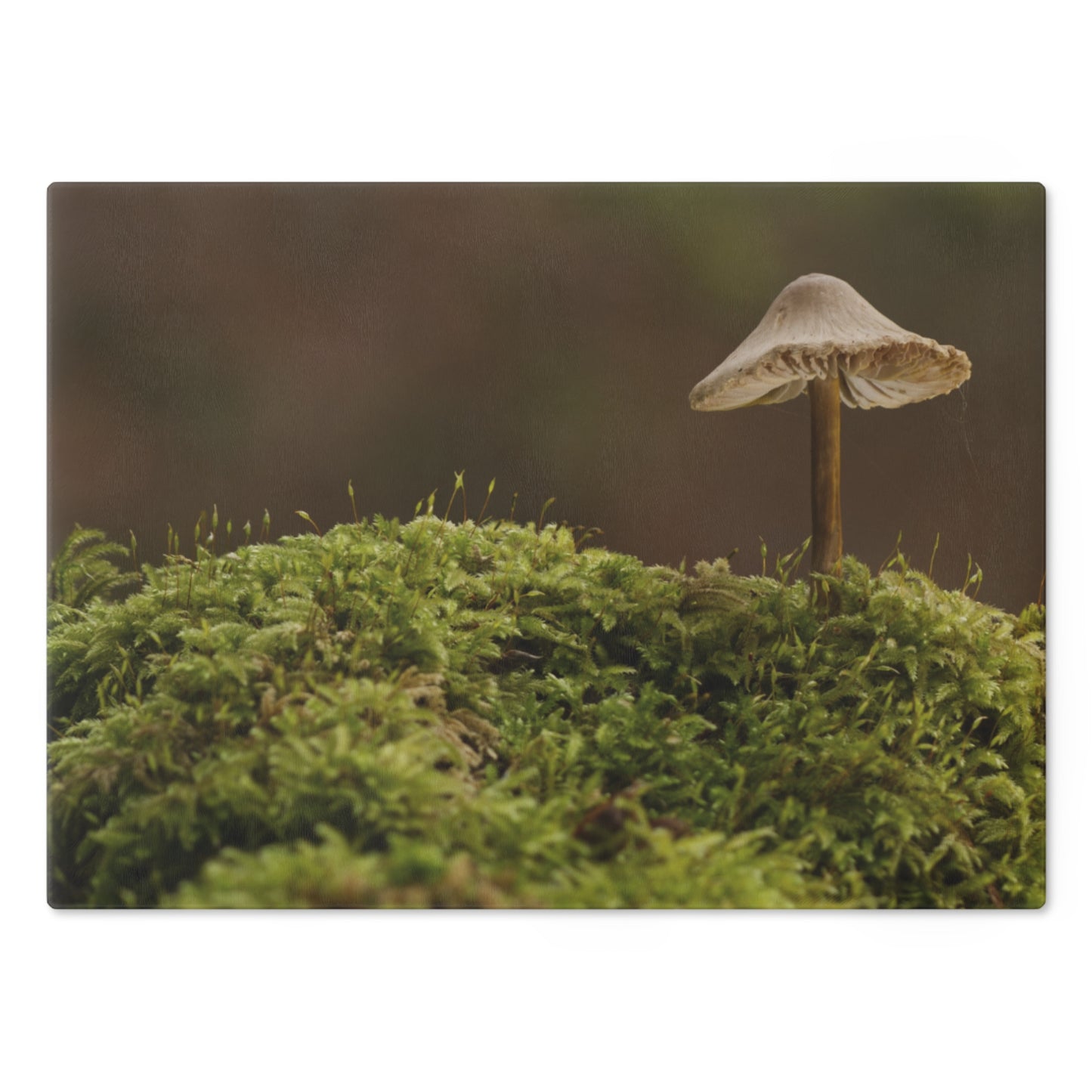 "Mushroom On Mossy Mound" Cutting Board