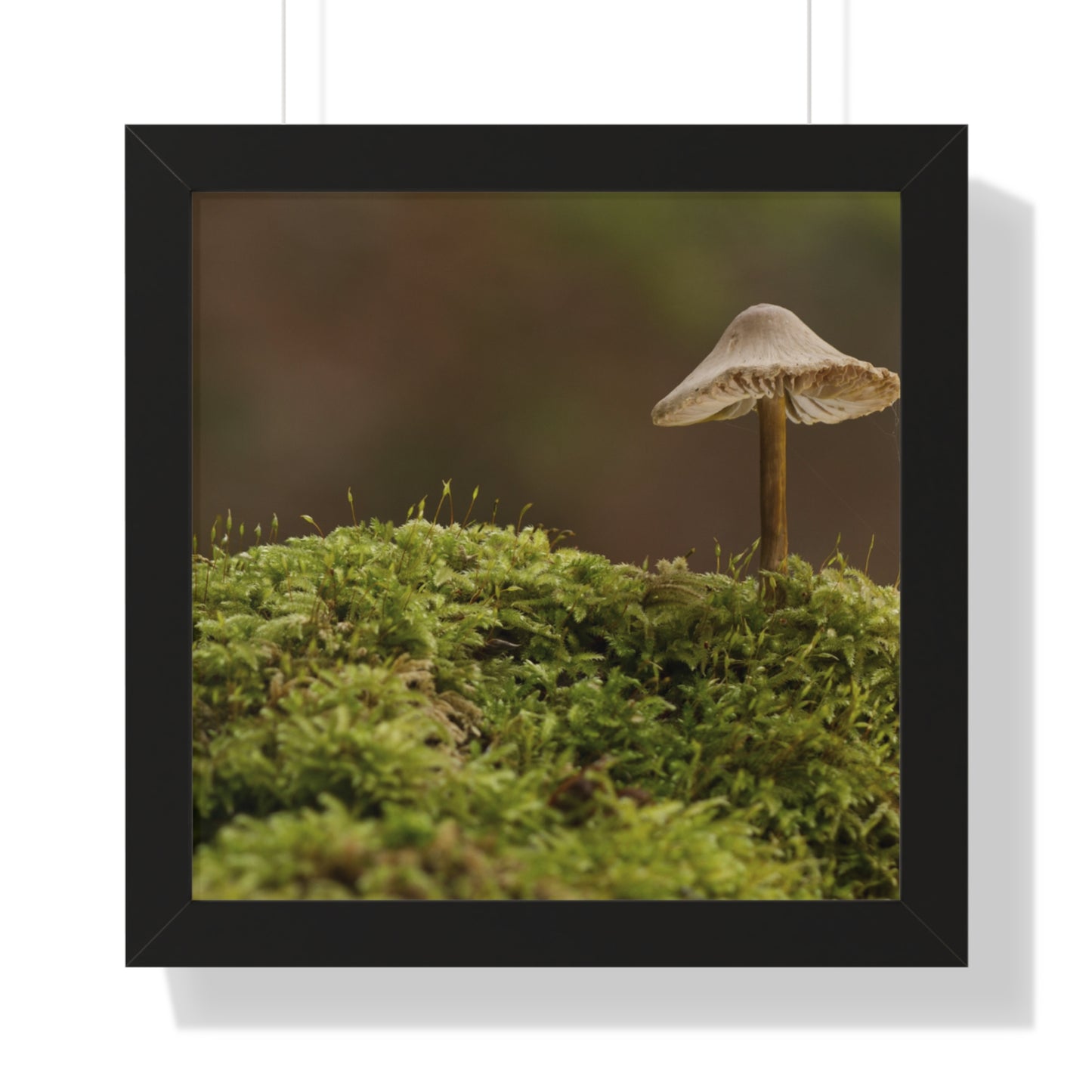 "Mushroom on Mossy Mound" Framed Vertical Poster