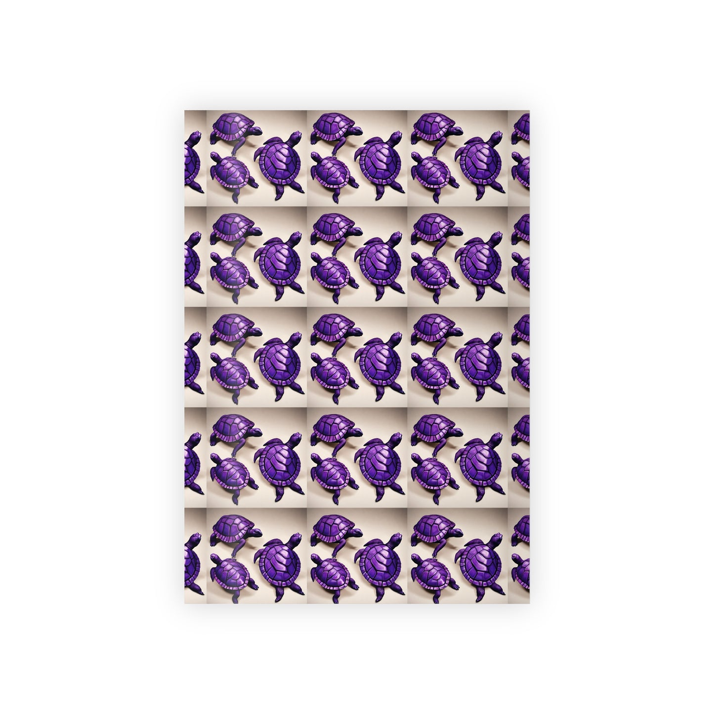 "Purple Turtles" Gift Wrapping Paper Rolls, 1pc