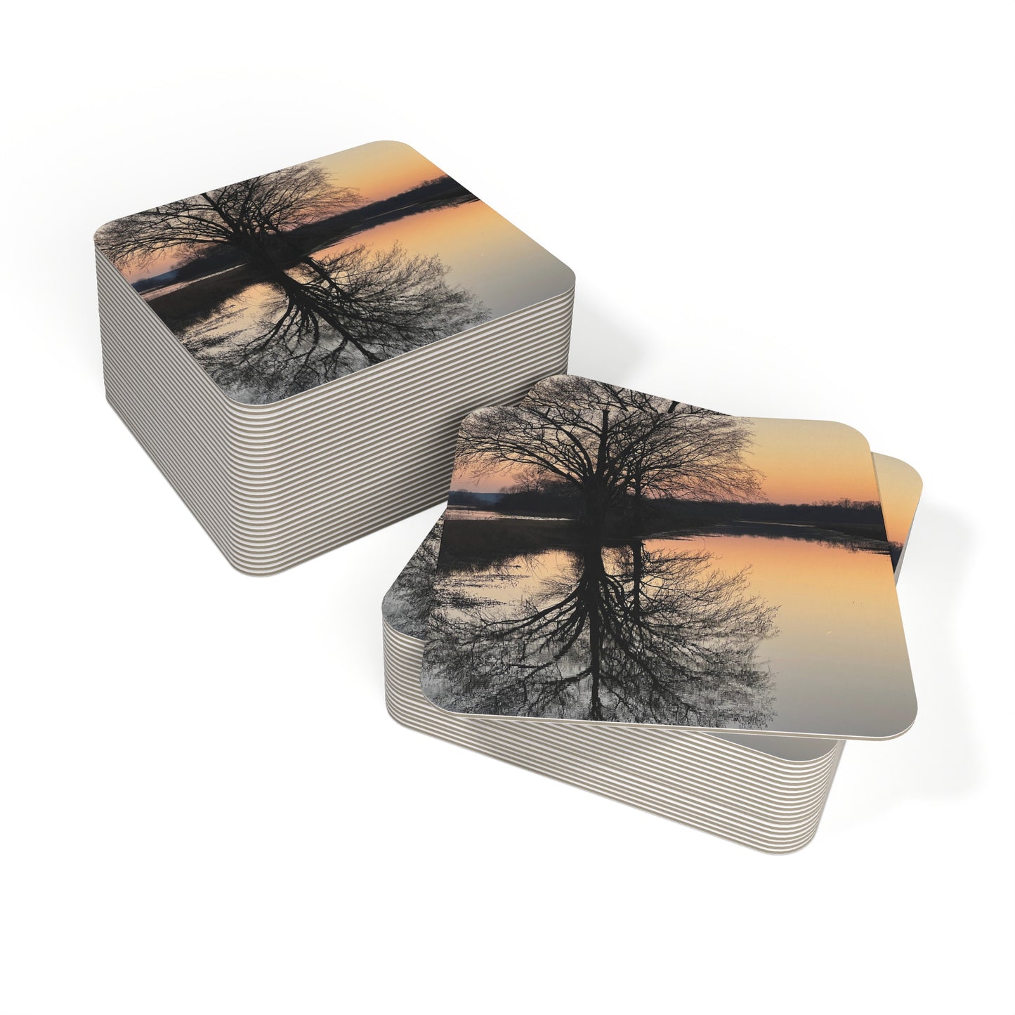 "Reflections At Sunset" Coasters (50, 100 pcs)