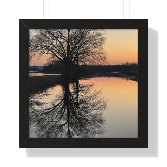 “Reflection At Sunset” Framed Poster