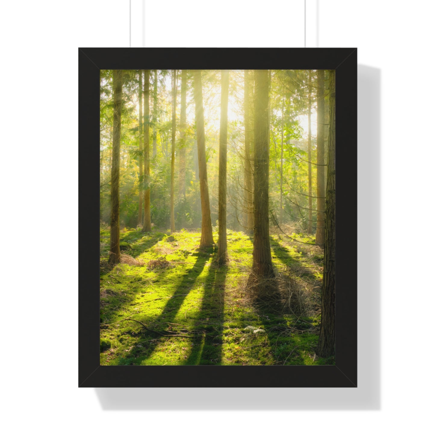 "Mossy Woodland" Framed Vertical Poster