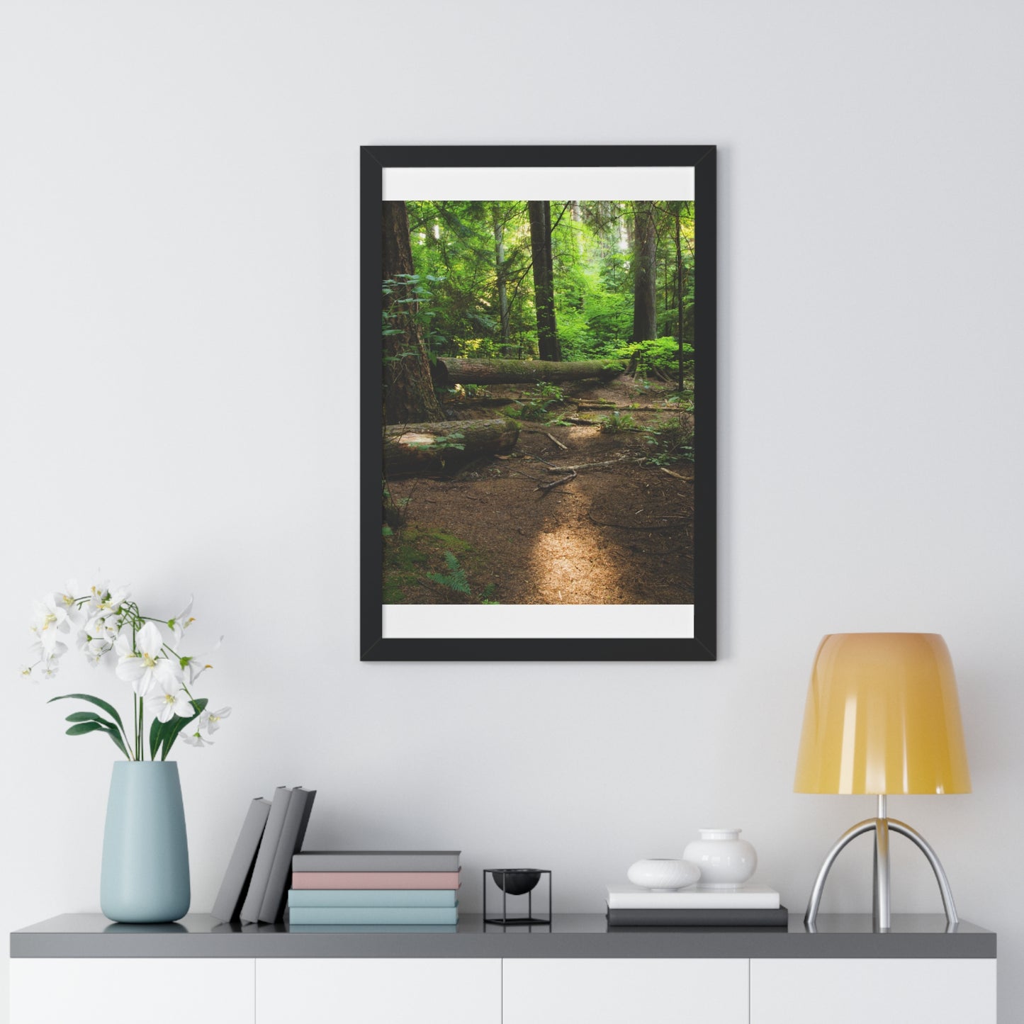 "Fallen Tree" Framed Vertical Poster