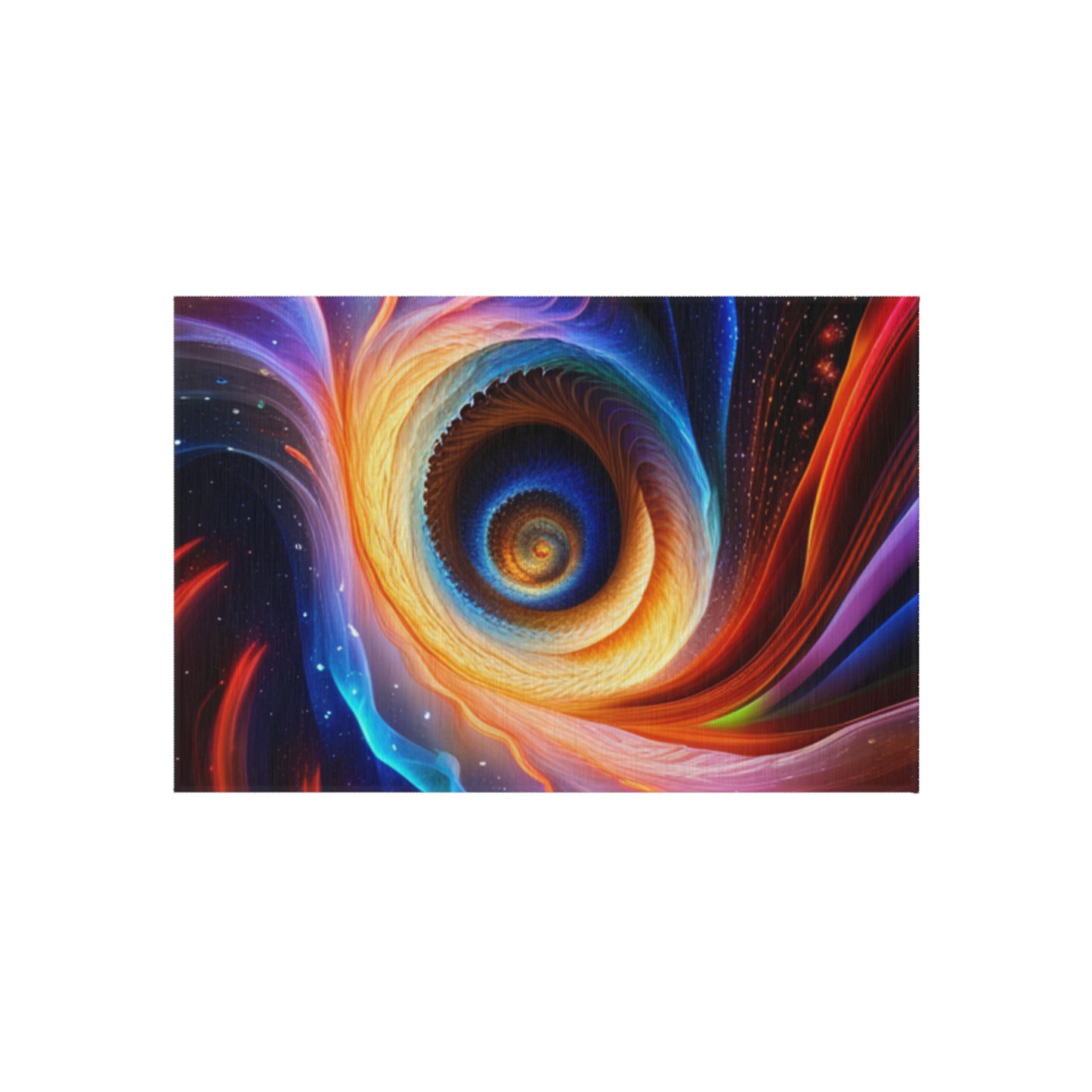 "Cosmic Spiral" Outdoor Rug