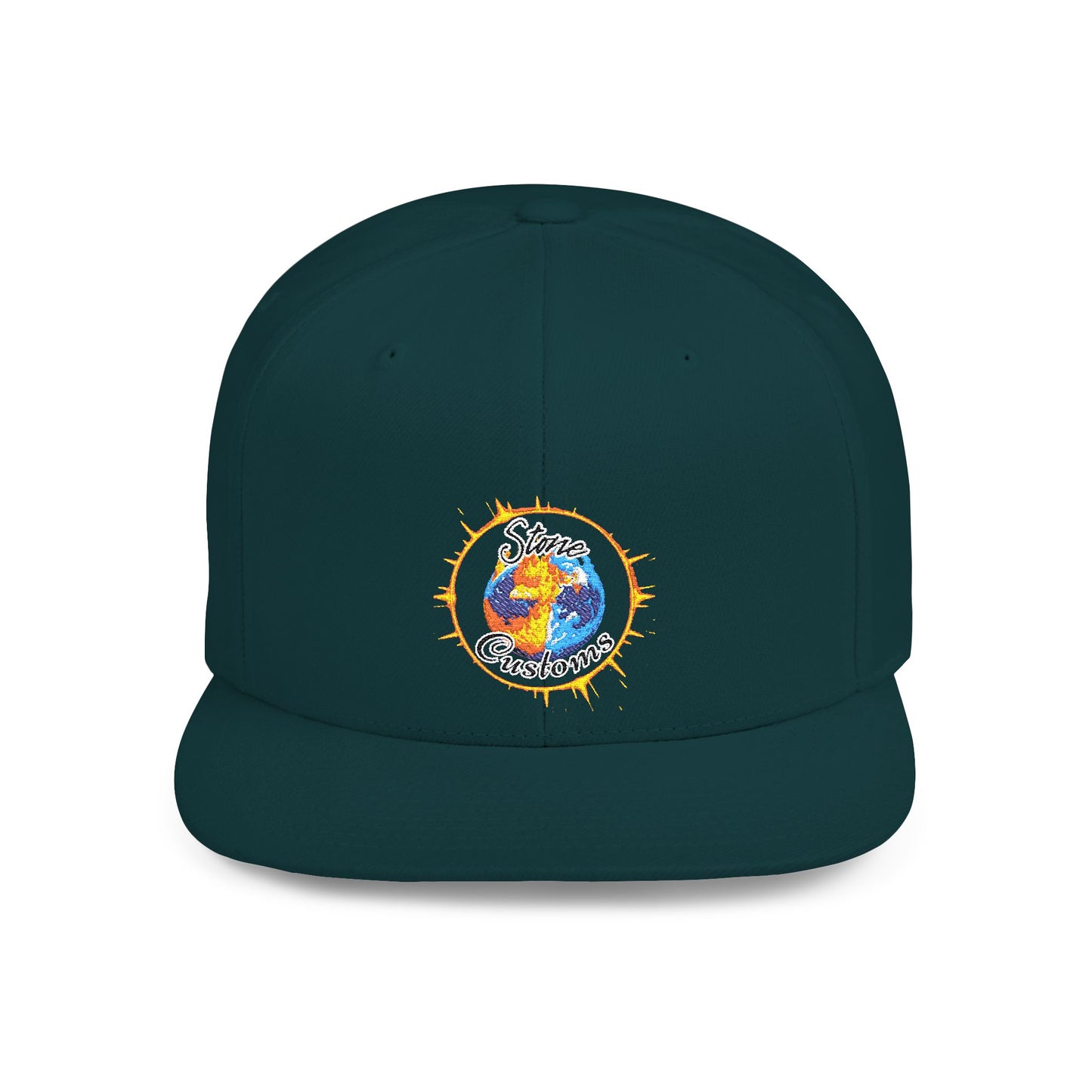 "Stone Customs" Logo Flat Bill Snapback