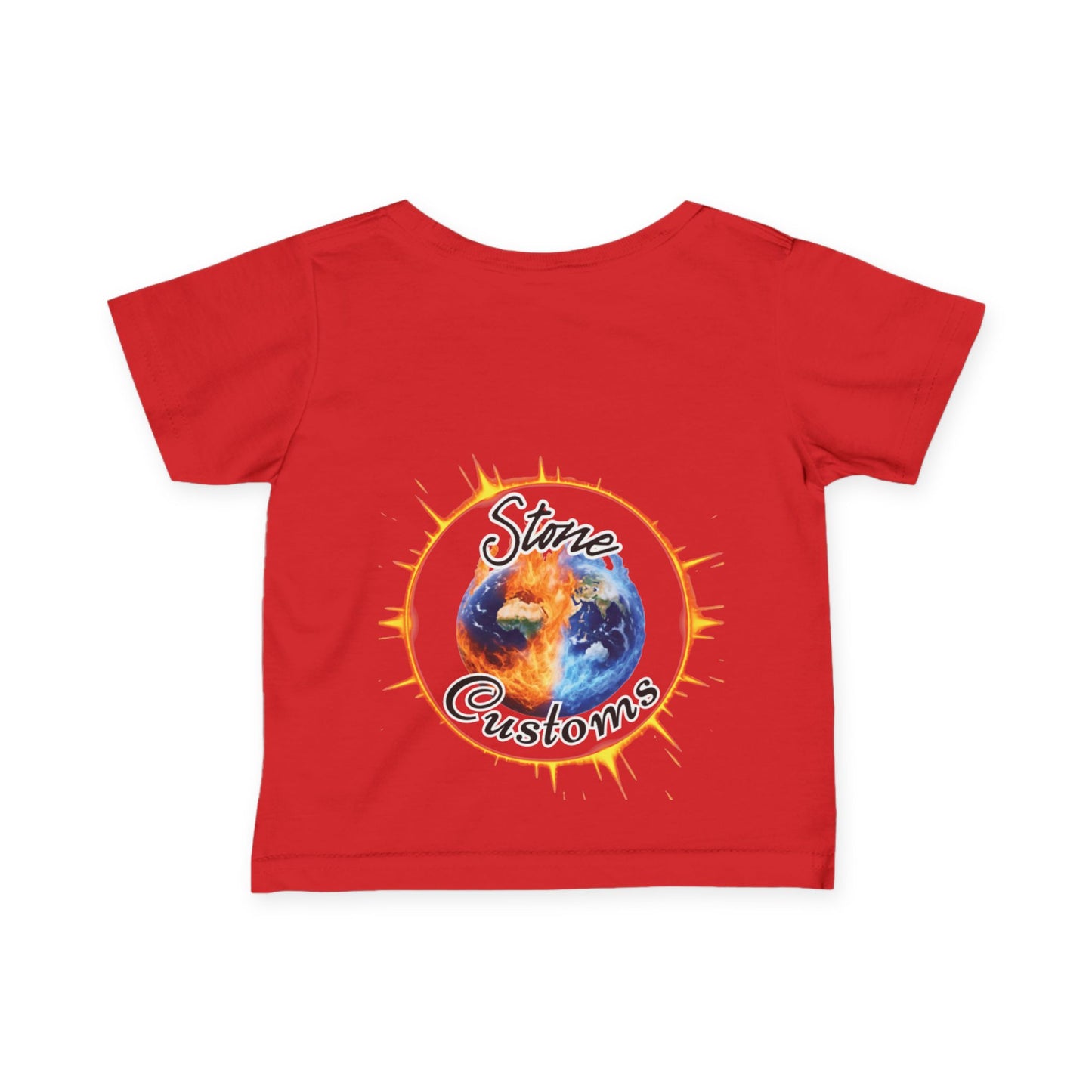 "Relax, The Boss Is Here" Infant Fine Jersey Tee w/Logo on Back