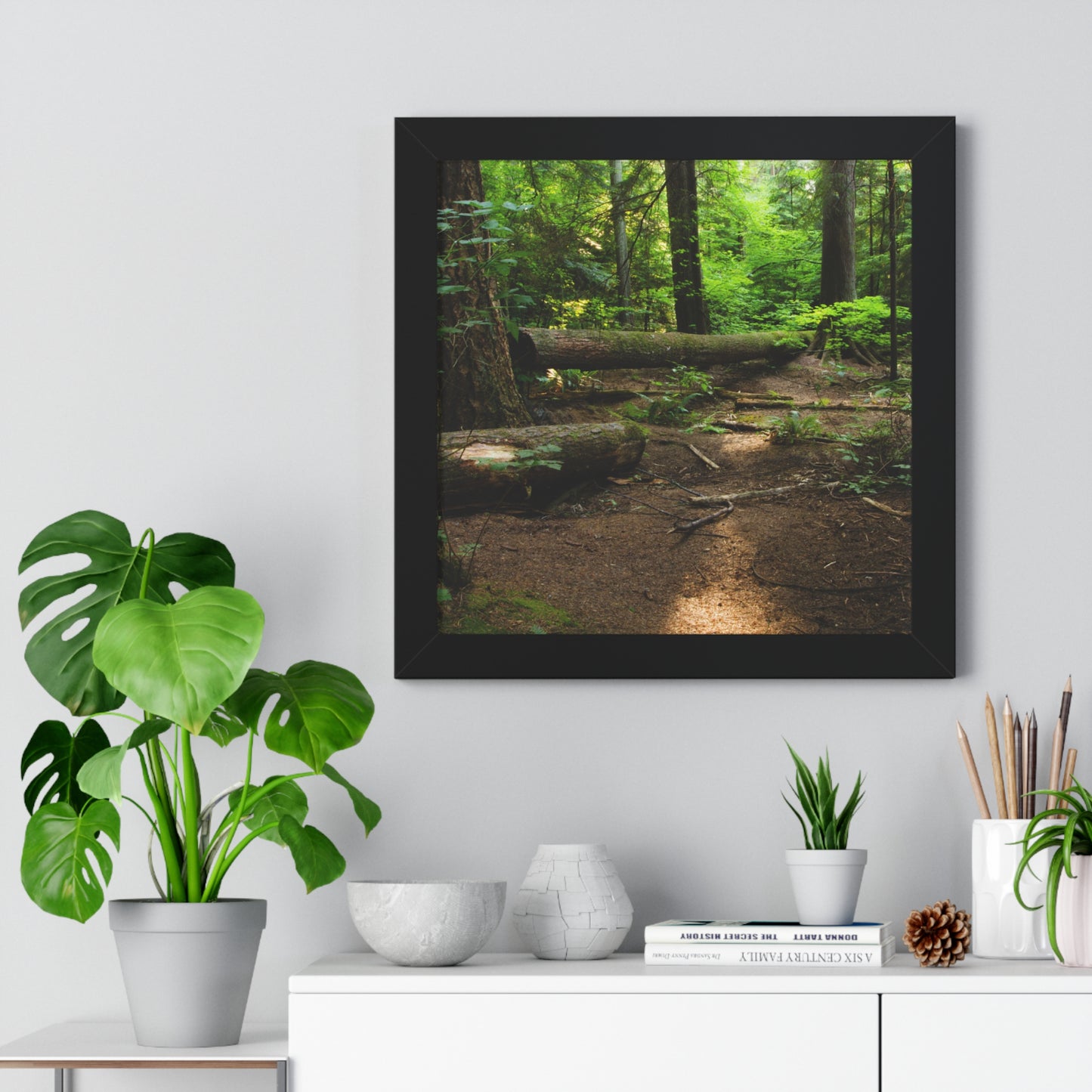 "Fallen Tree" Framed Vertical Poster