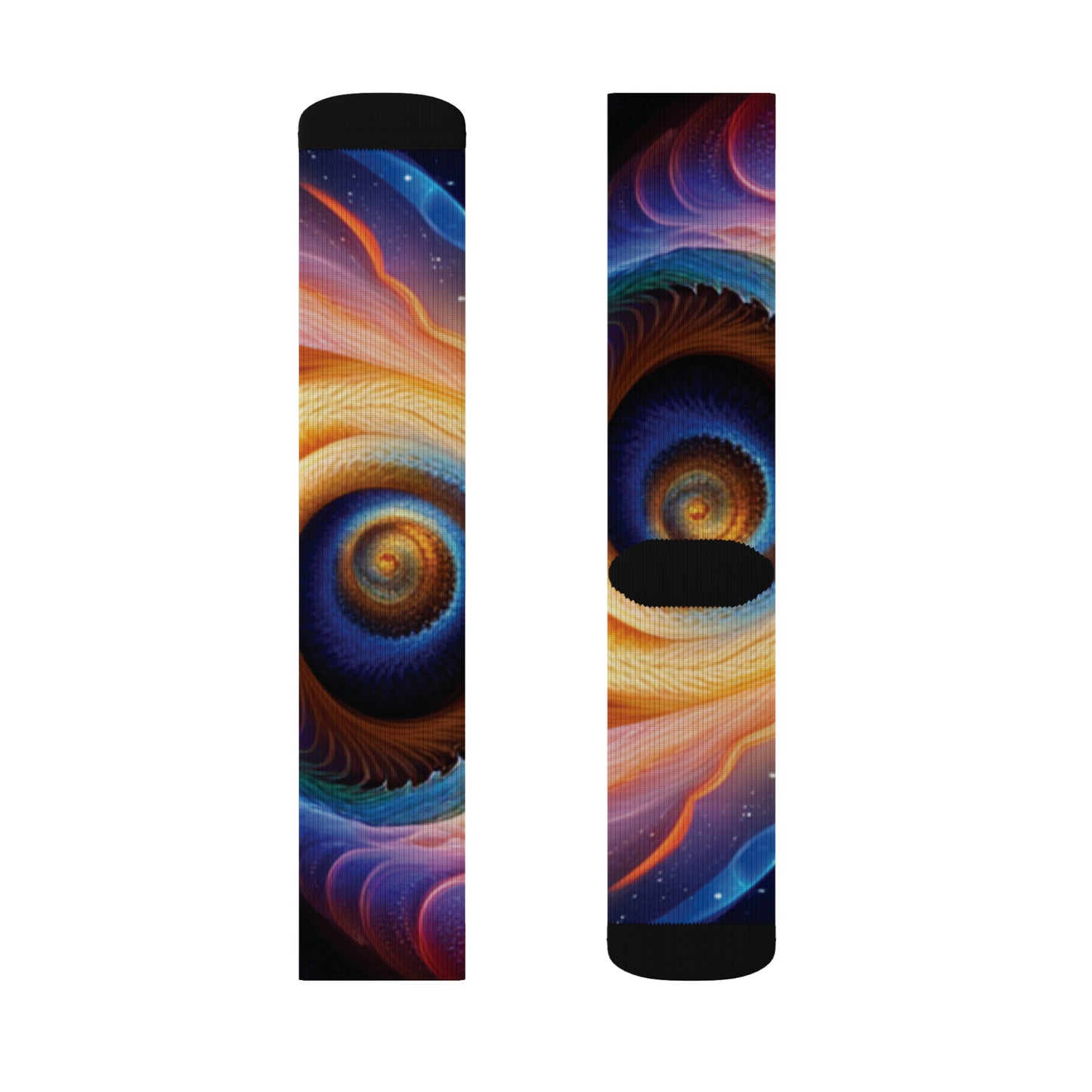 "Cosmic Spiral" Sublimation Socks