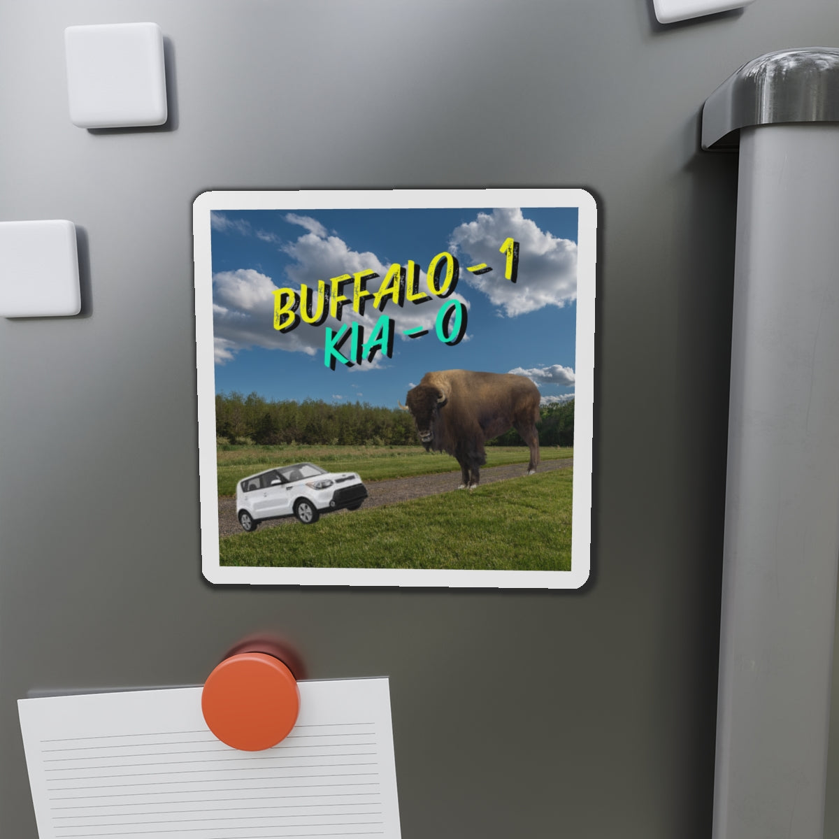 "Buffalo vs Kia" Die-Cut Magnets