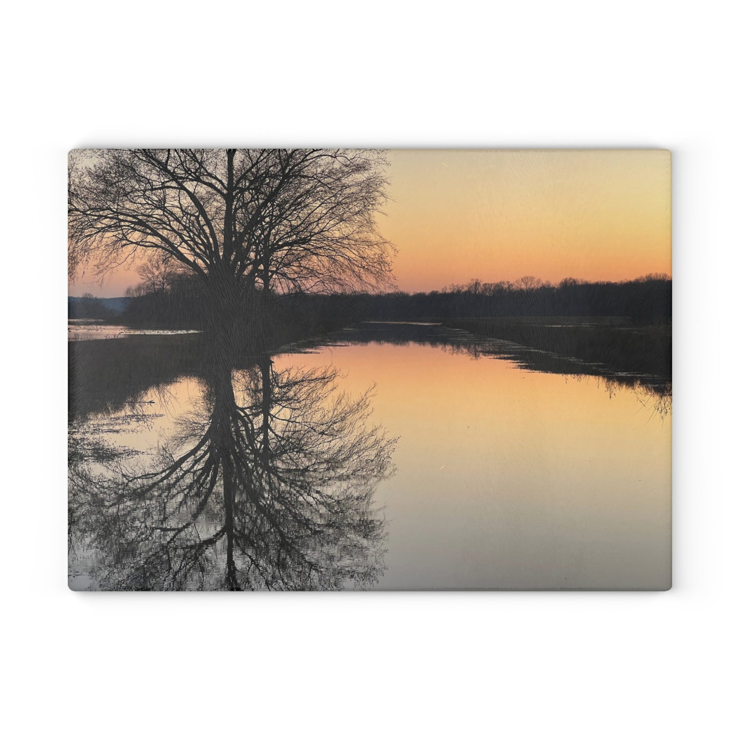 "Reflections At Sunset" Glass Cutting Board